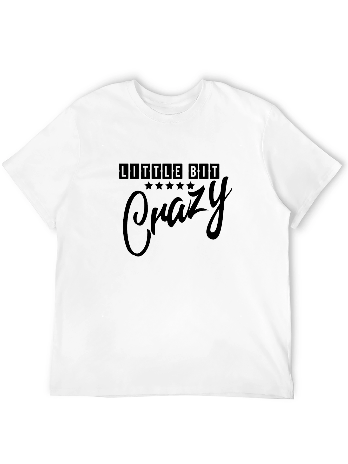 Black Little Bit Crazy Graphic Tee - Black Cotton Blend view 12