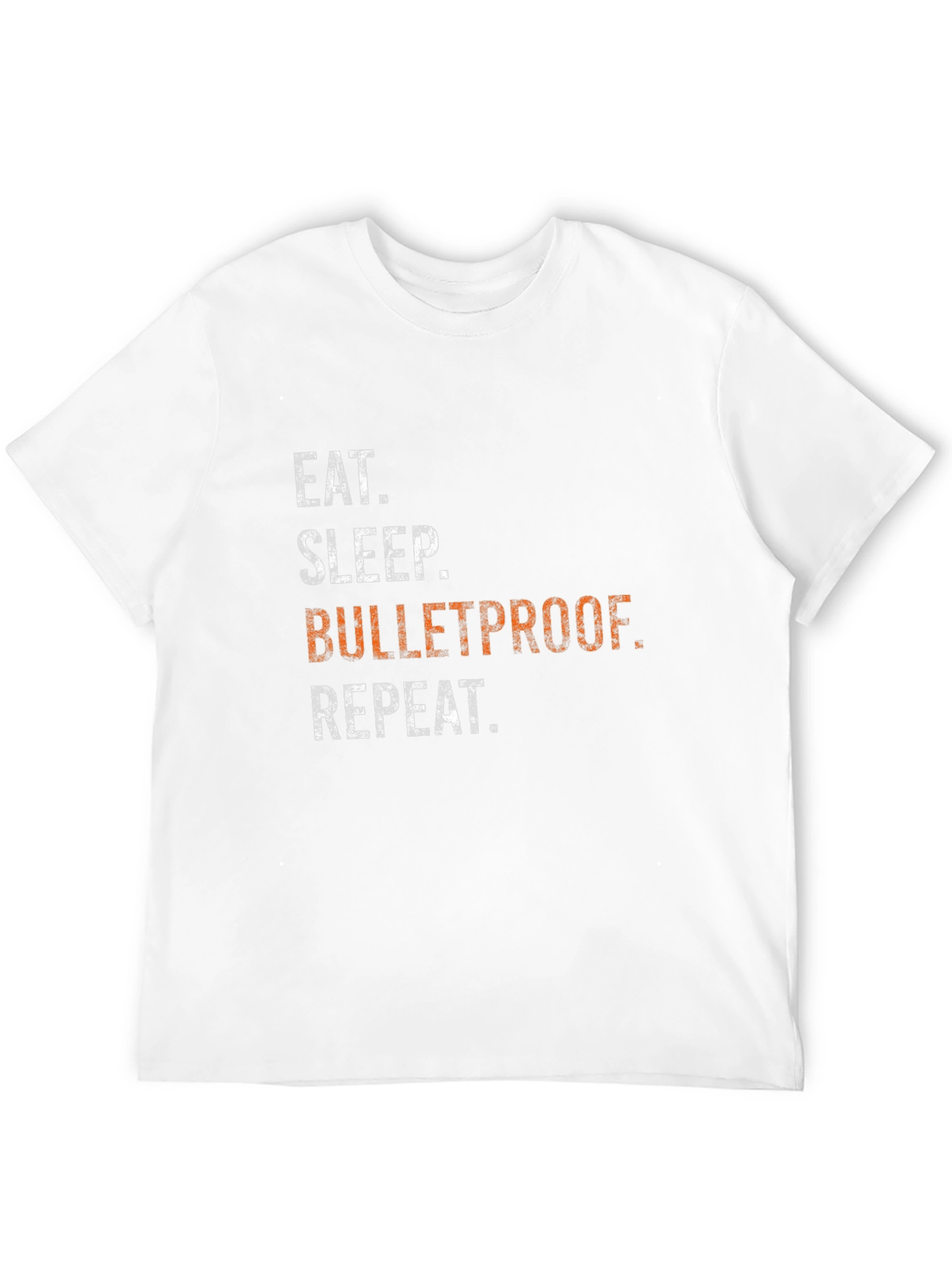 Black Eat Sleep Bulletproof Repeat Graphic Tee - Black view 12