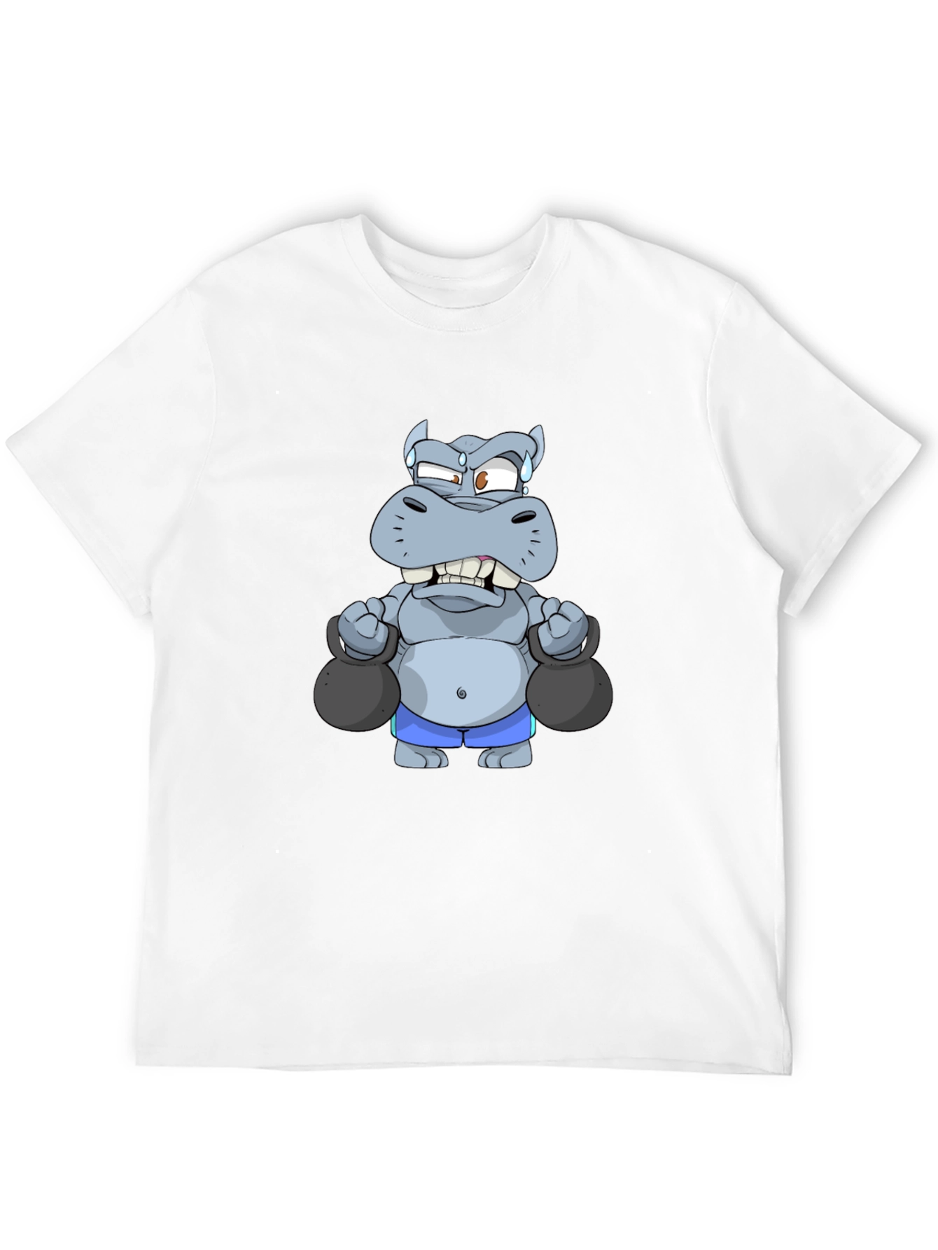 Black Weightlifting Hippo Graphic Tee - Black T-Shirt view 12