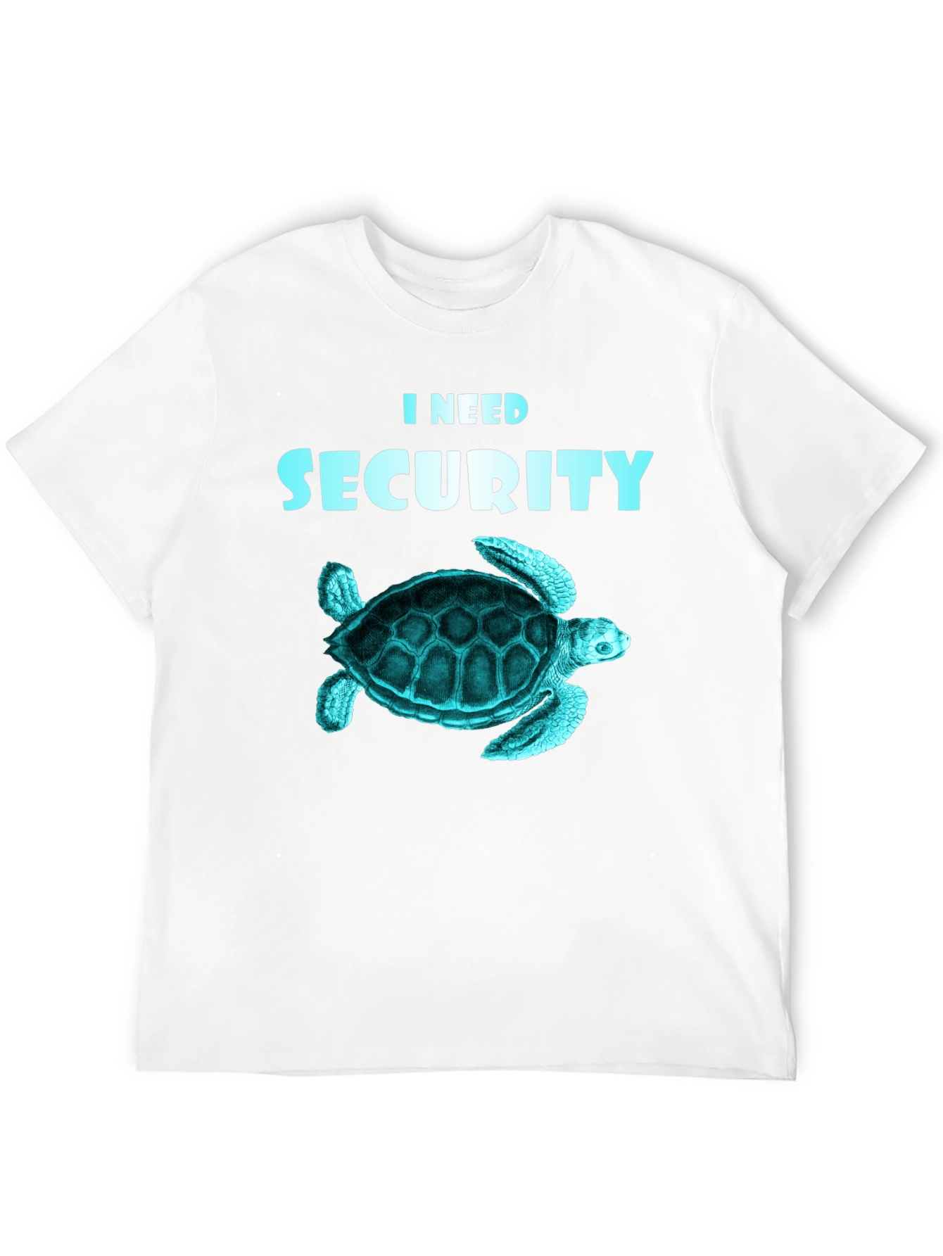 Black I Need Security Turtle T-Shirt view 12