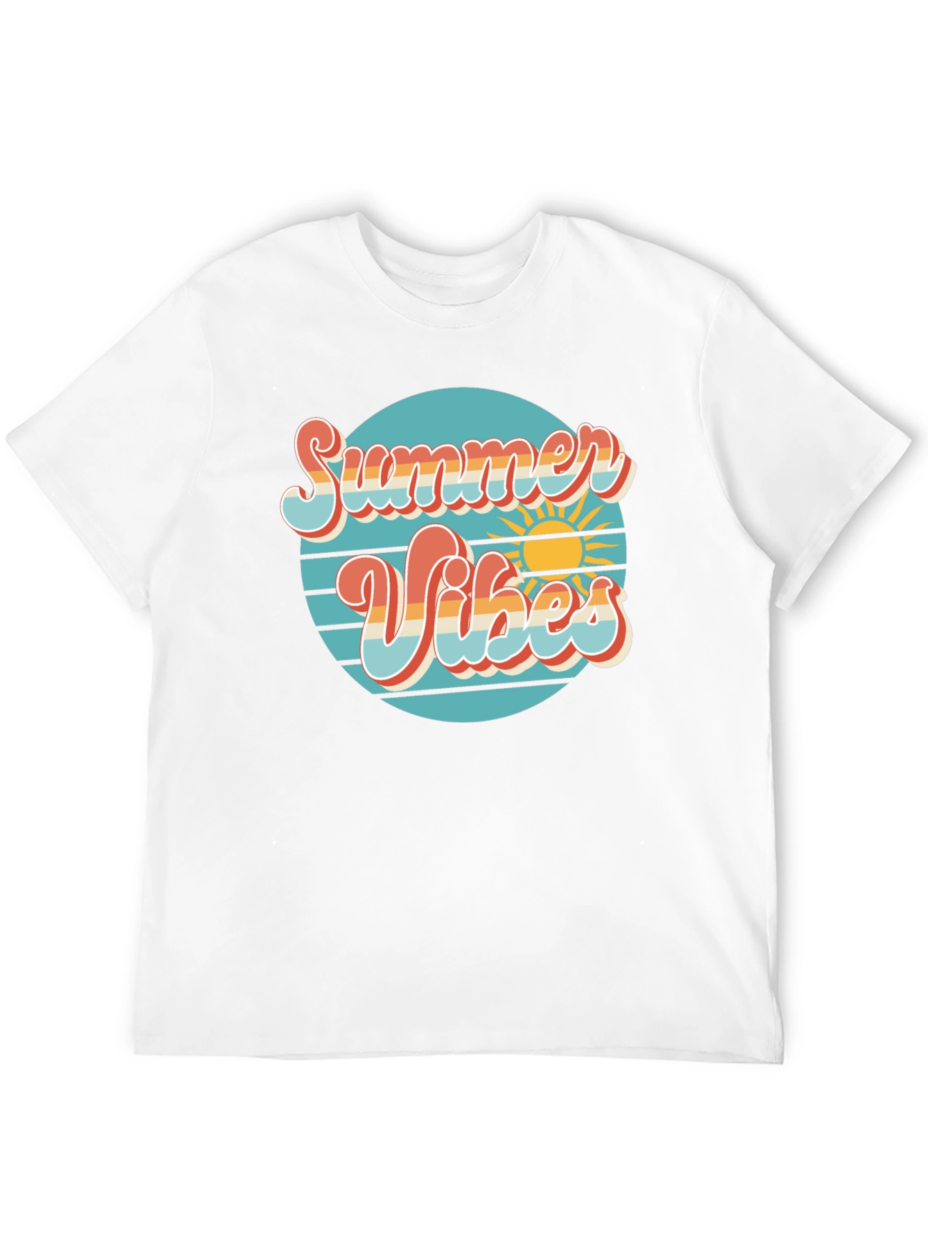 Black Summer Vibes Retro T-Shirt - Graphic Tee view 12