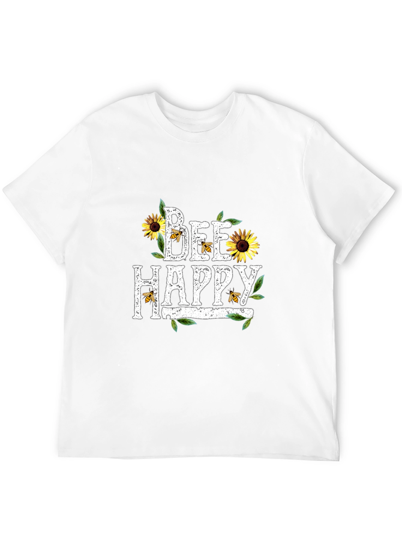 Black Bee Happy Sunflower Graphic T-Shirt view 12