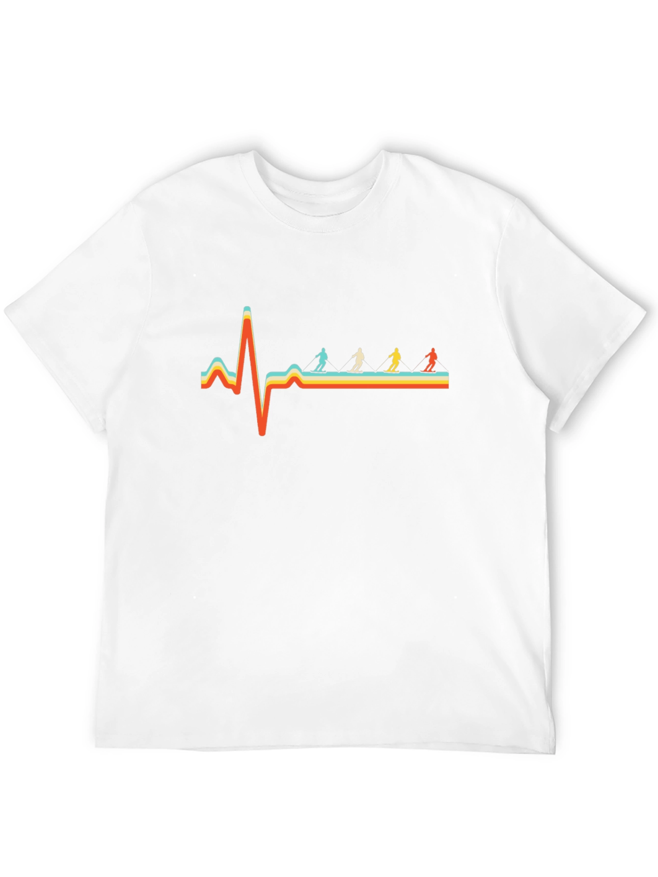 Black Ski Heartbeat T-Shirt view 12