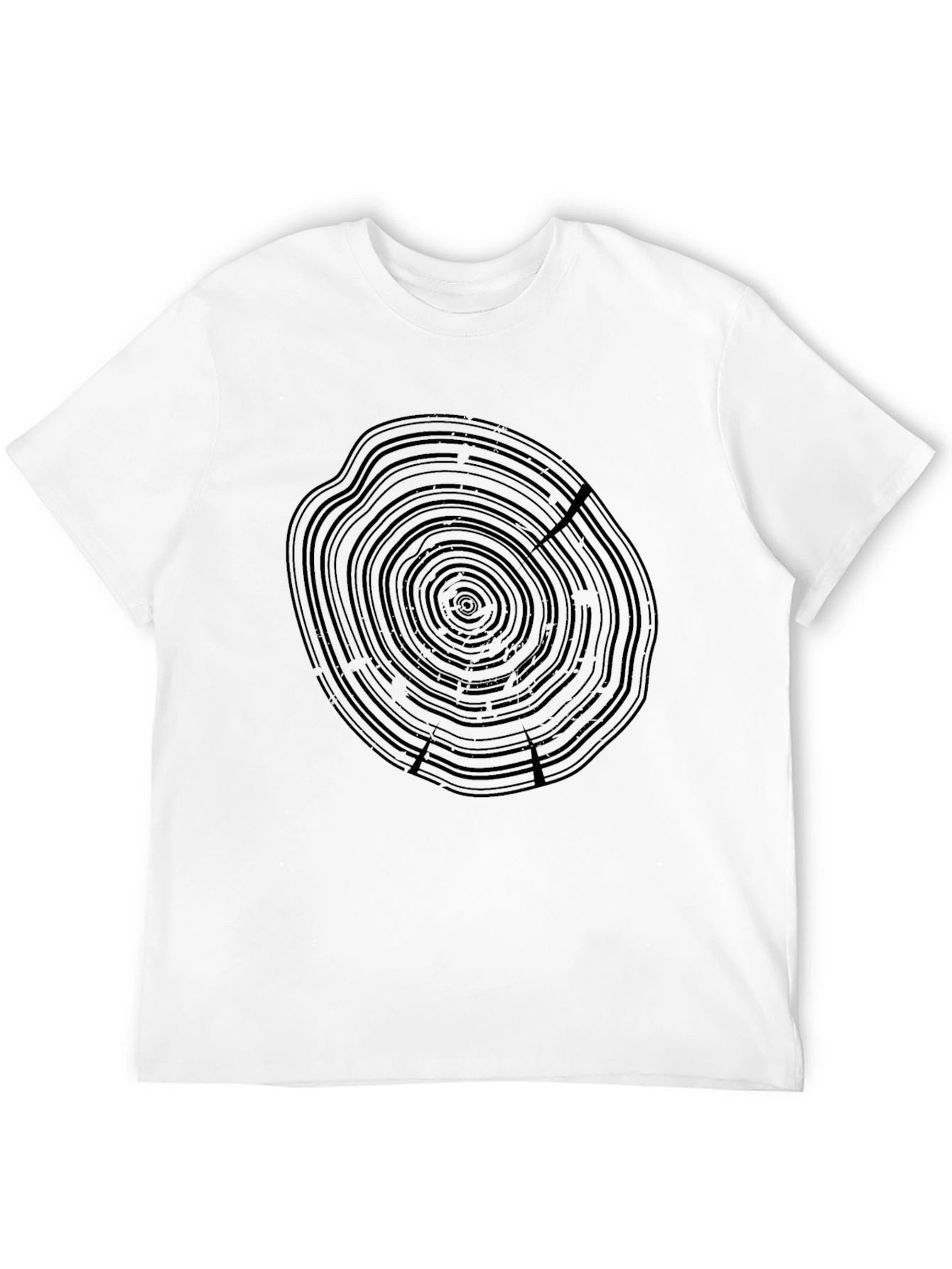 Black Tree Ring Graphic T-Shirt - Black view 12