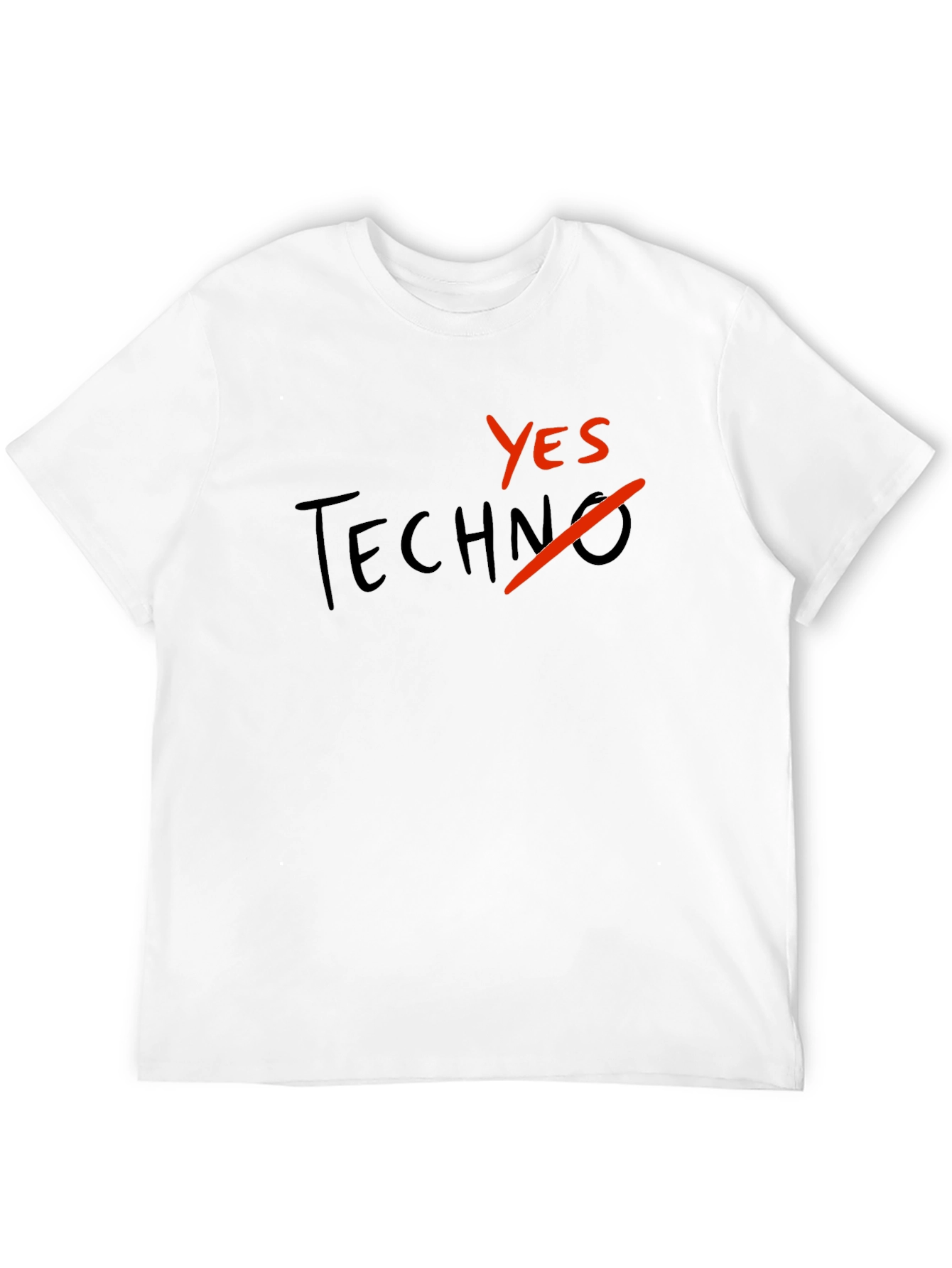 Black Yes To Techno T-Shirt - Bold Graphic Tee view 12