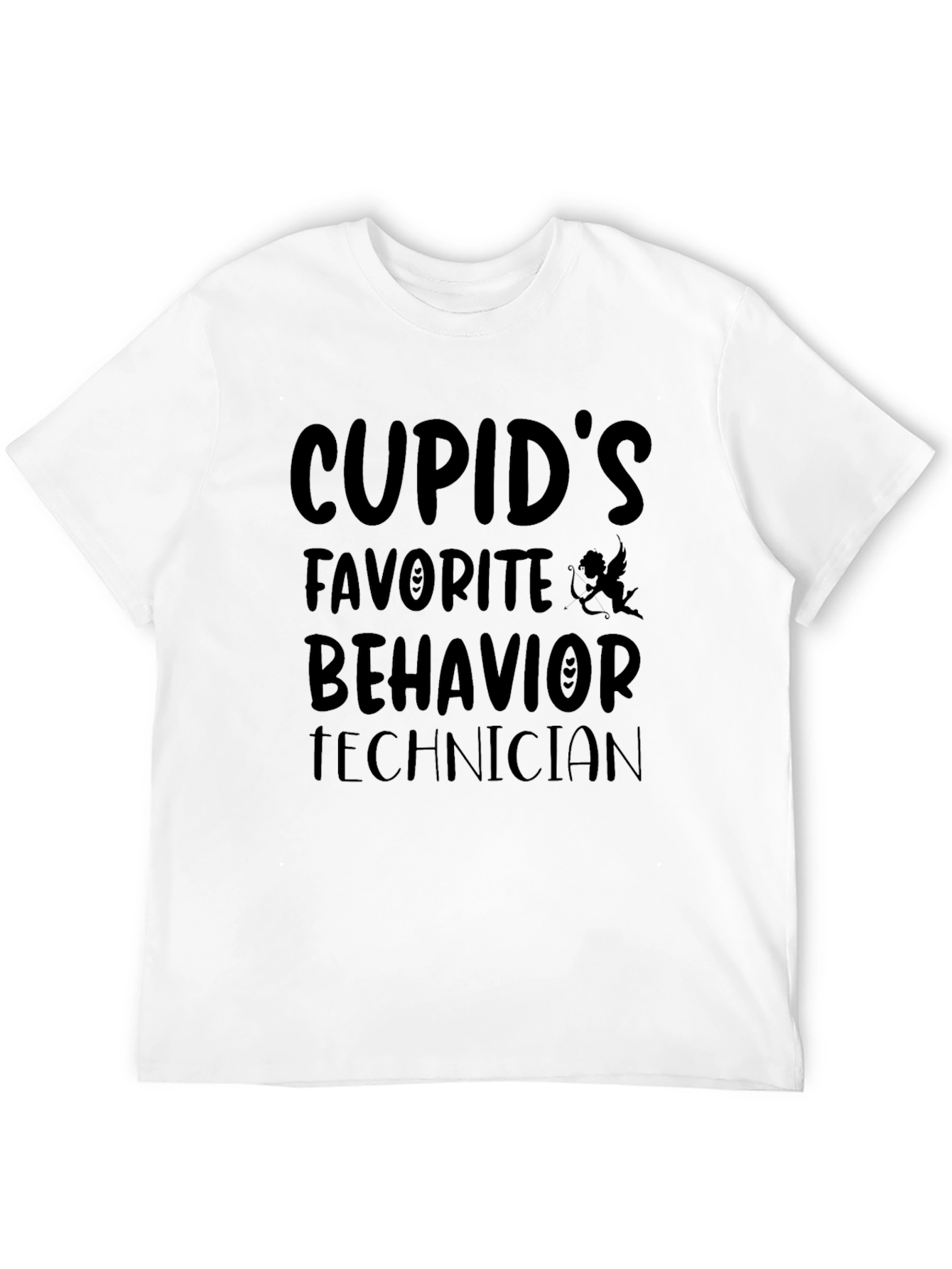Black Cupid's Favorite Behavior Technician Black T-Shirt view 12