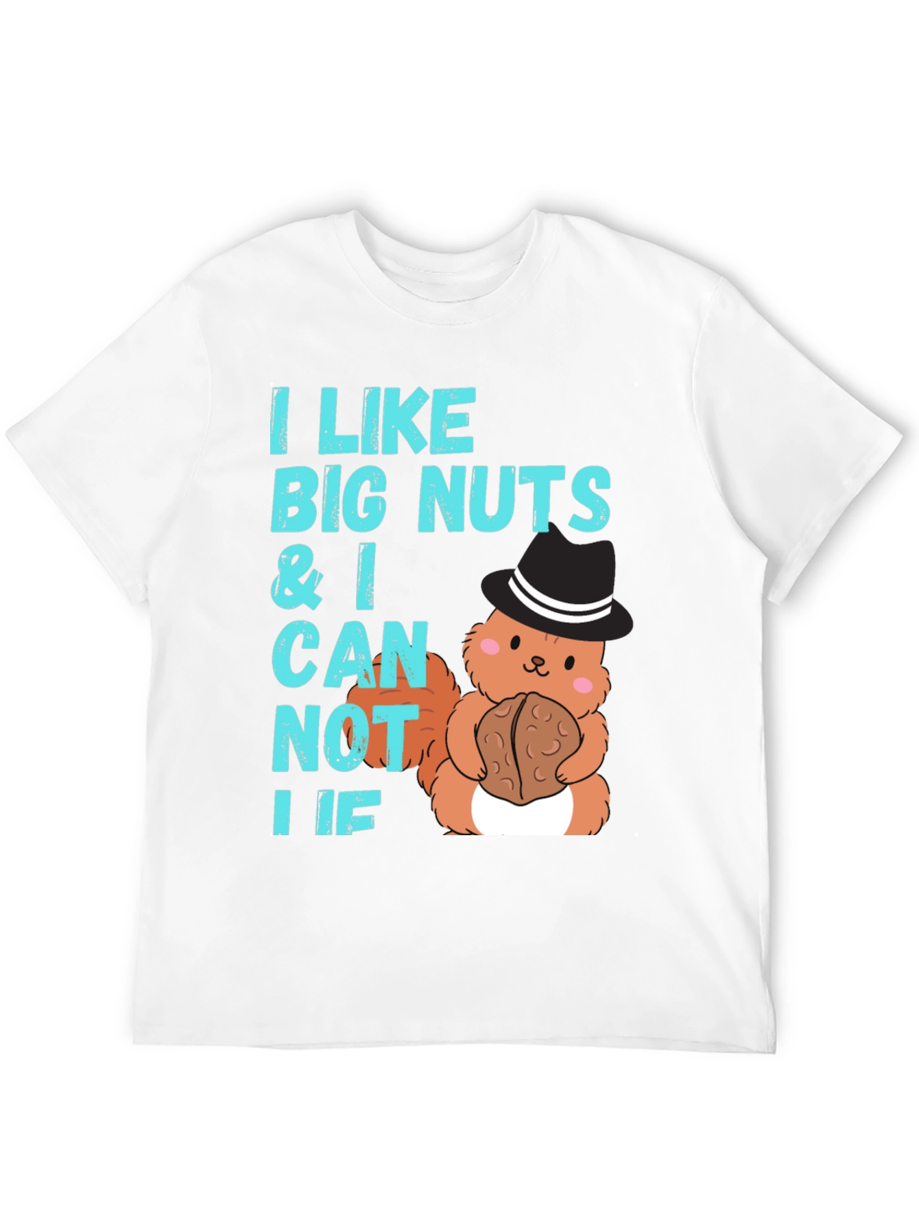 Black I Like Big Nuts Funny Squirrel T-Shirt view 12