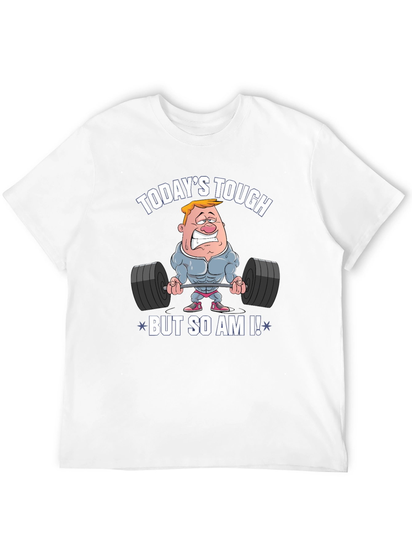 Black Today's Tough But So Am I! Funny Workout T-Shirt view 12