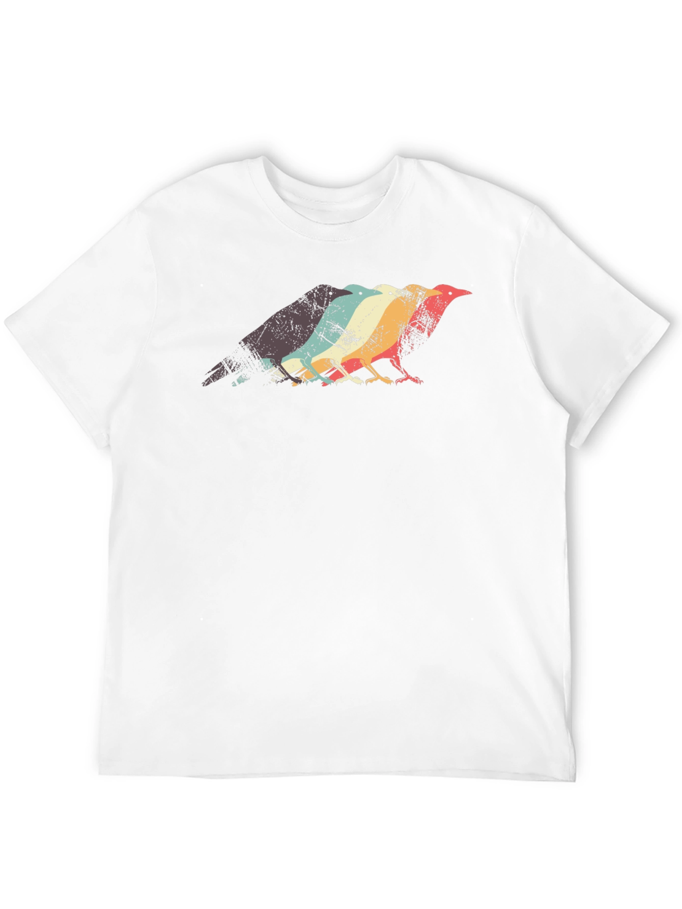 Black Retro Crow T-Shirt - Vintage Bird Graphic Tee view 12