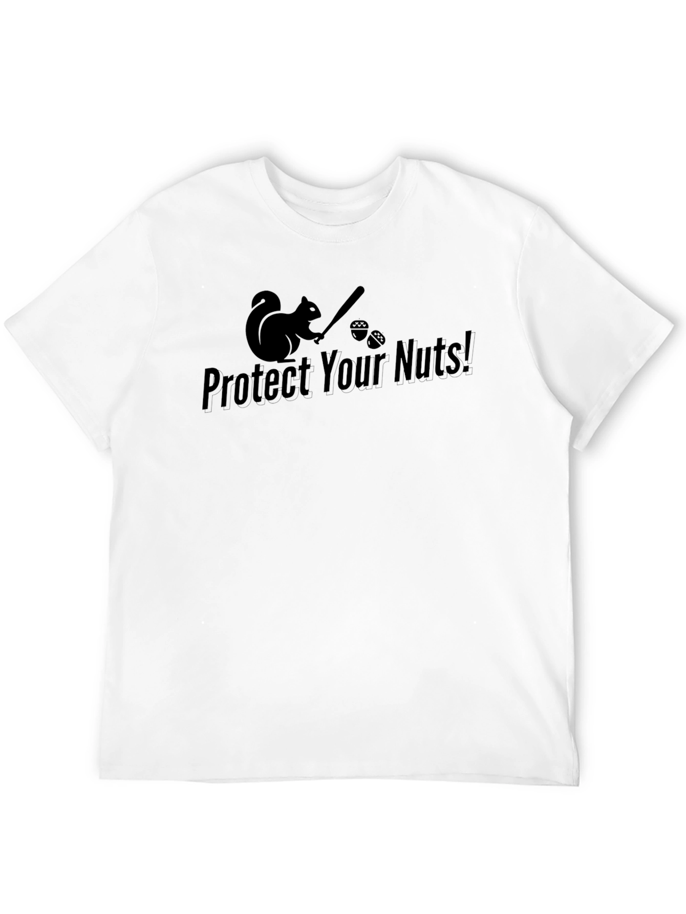 Black Protect Your Nuts! Squirrel Graphic Tee view 12