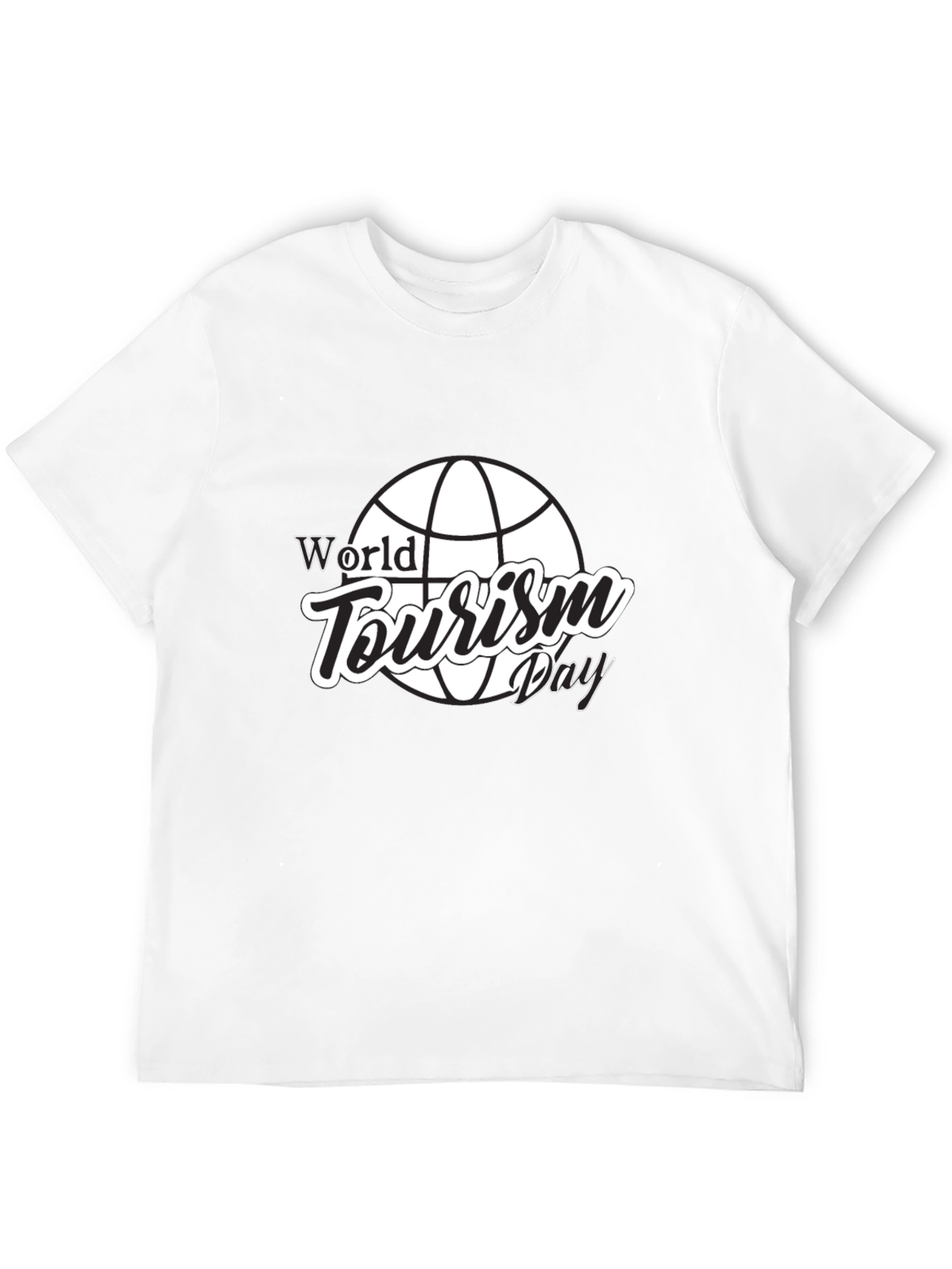 Black World Tourism Day Graphic Tee - Black view 12