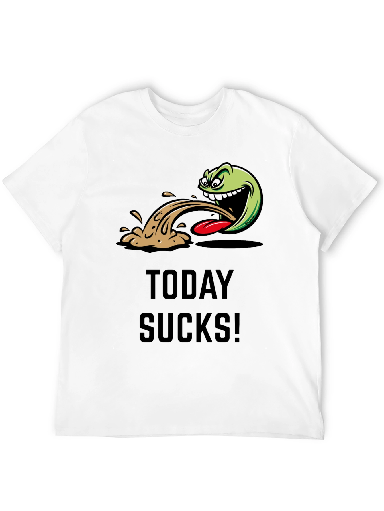 Black Today Sucks Graphic Tee - Black Cotton Blend T-Shirt view 12