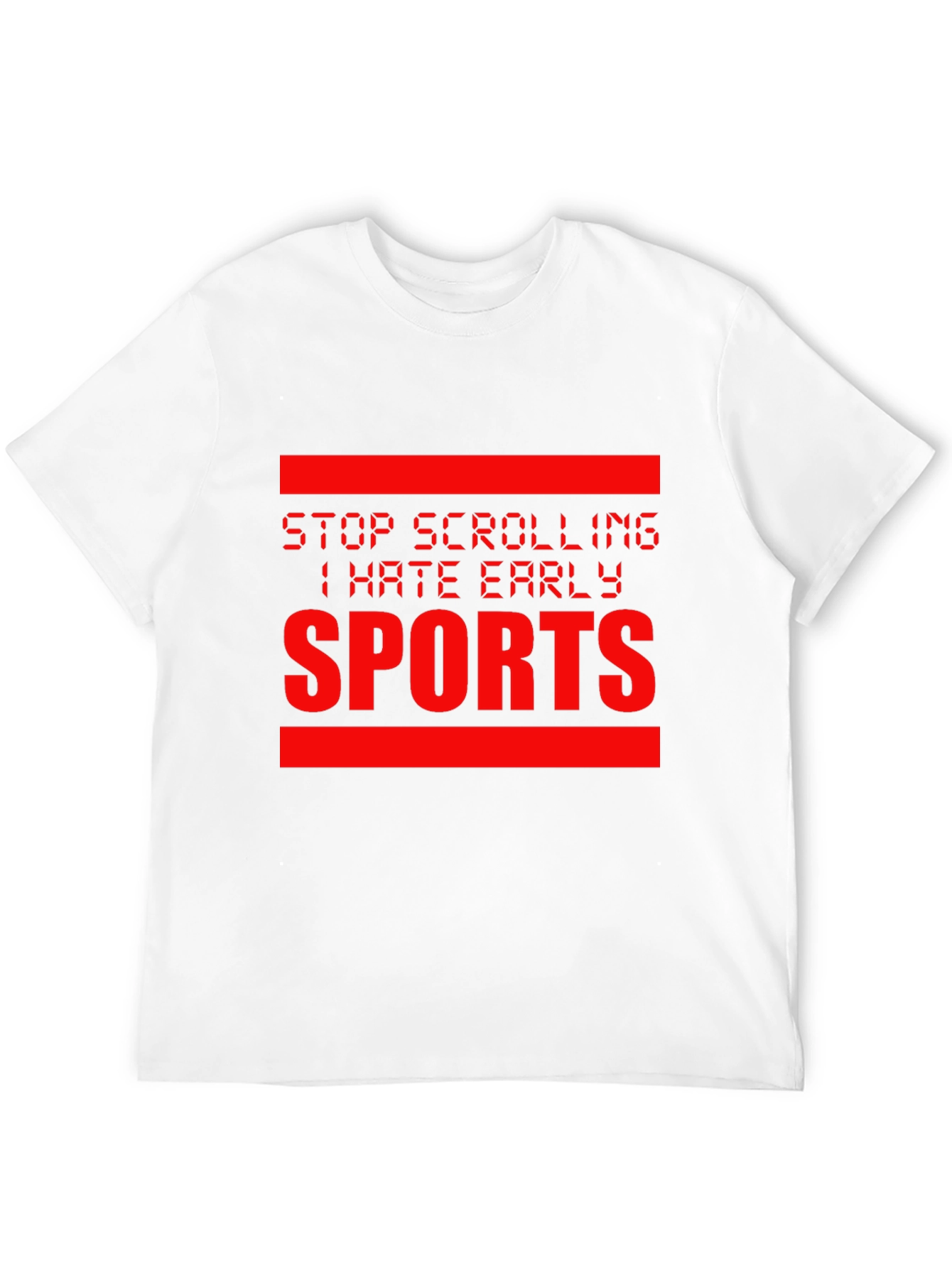 Black Stop Scrolling I Hate Early Sports Graphic Tee view 12