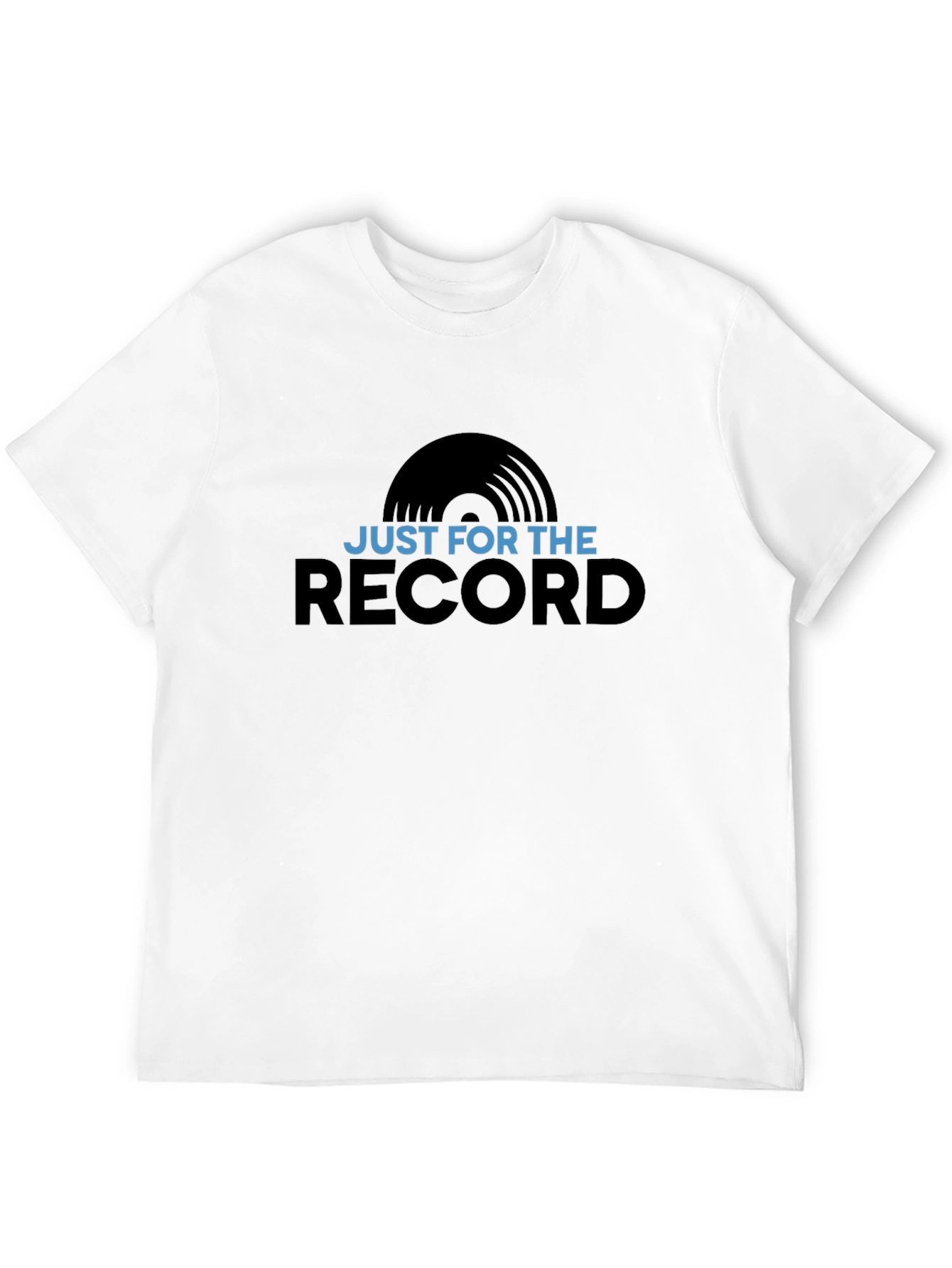 Black Just For The Record Graphic Tee - Black Cotton T-Shirt view 12