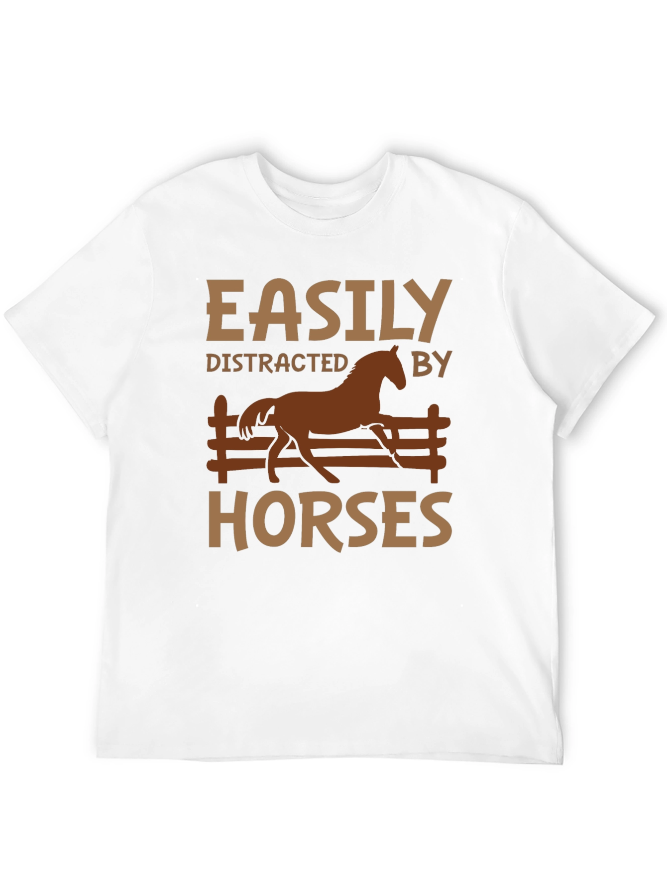 Black Easily Distracted By Horses Graphic T-Shirt view 12