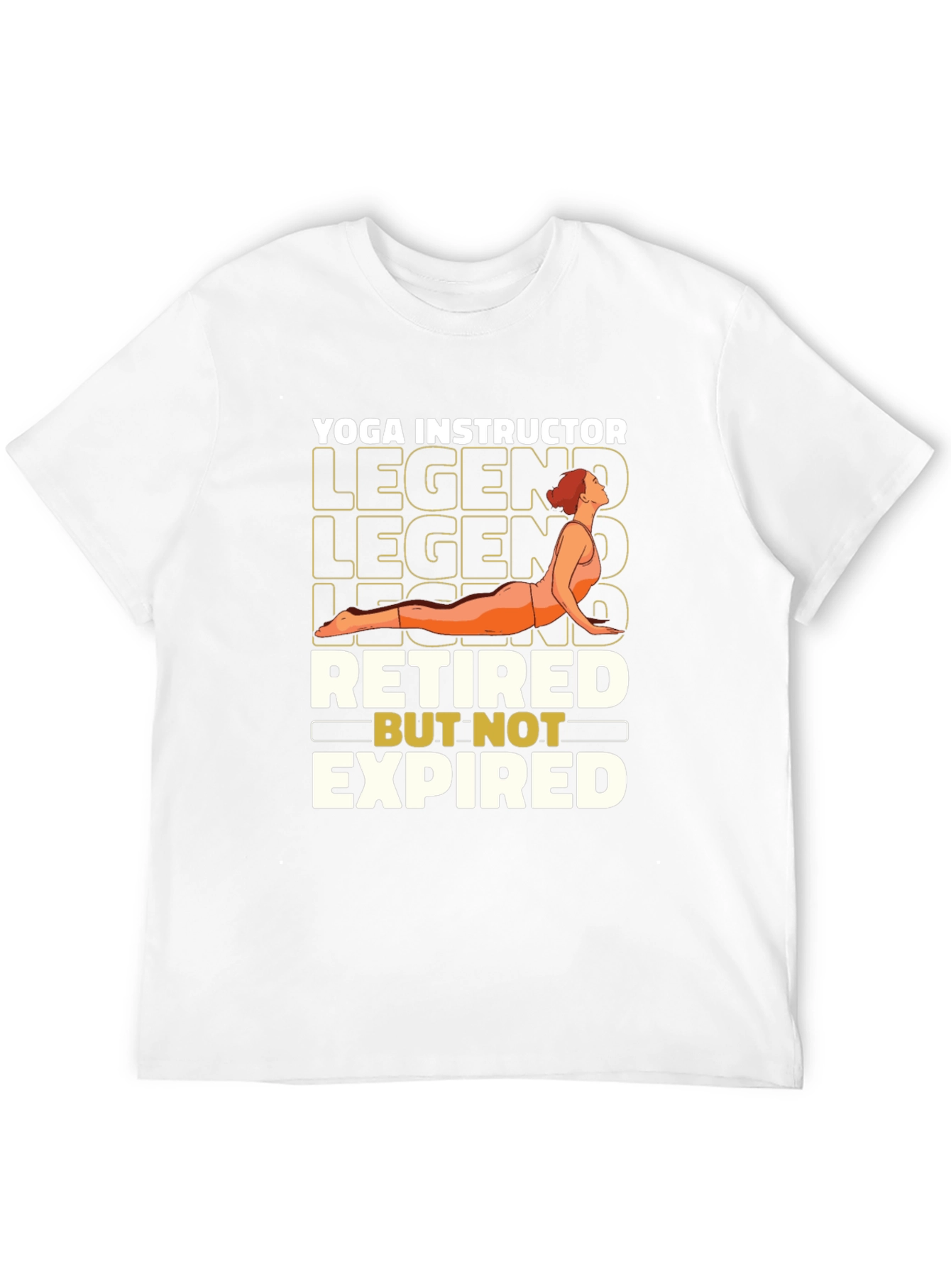 Black Retired Yoga Instructor Legend T-Shirt view 12