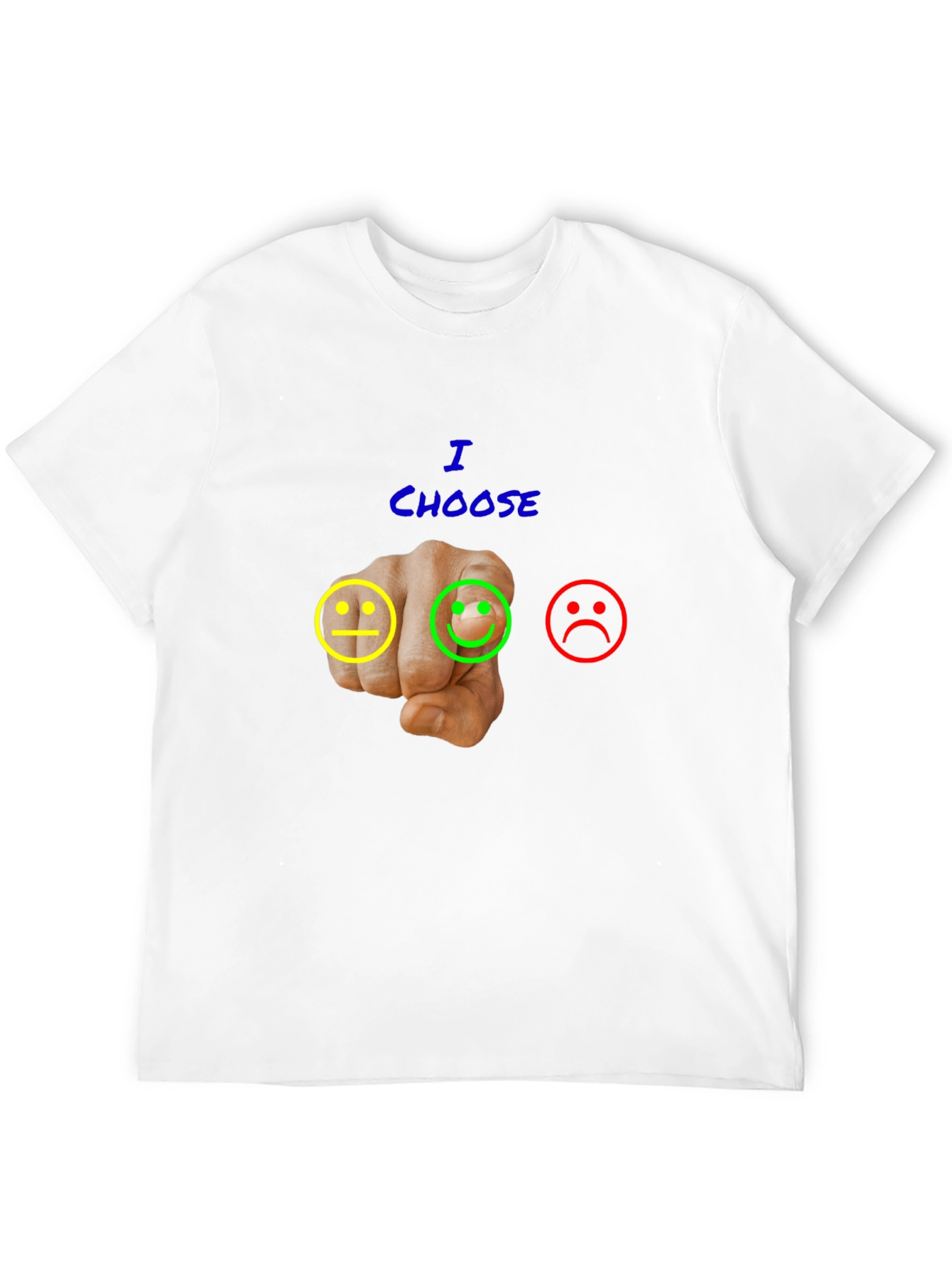 Black Choose Happy Graphic T-Shirt - Black Casual Tee view 12