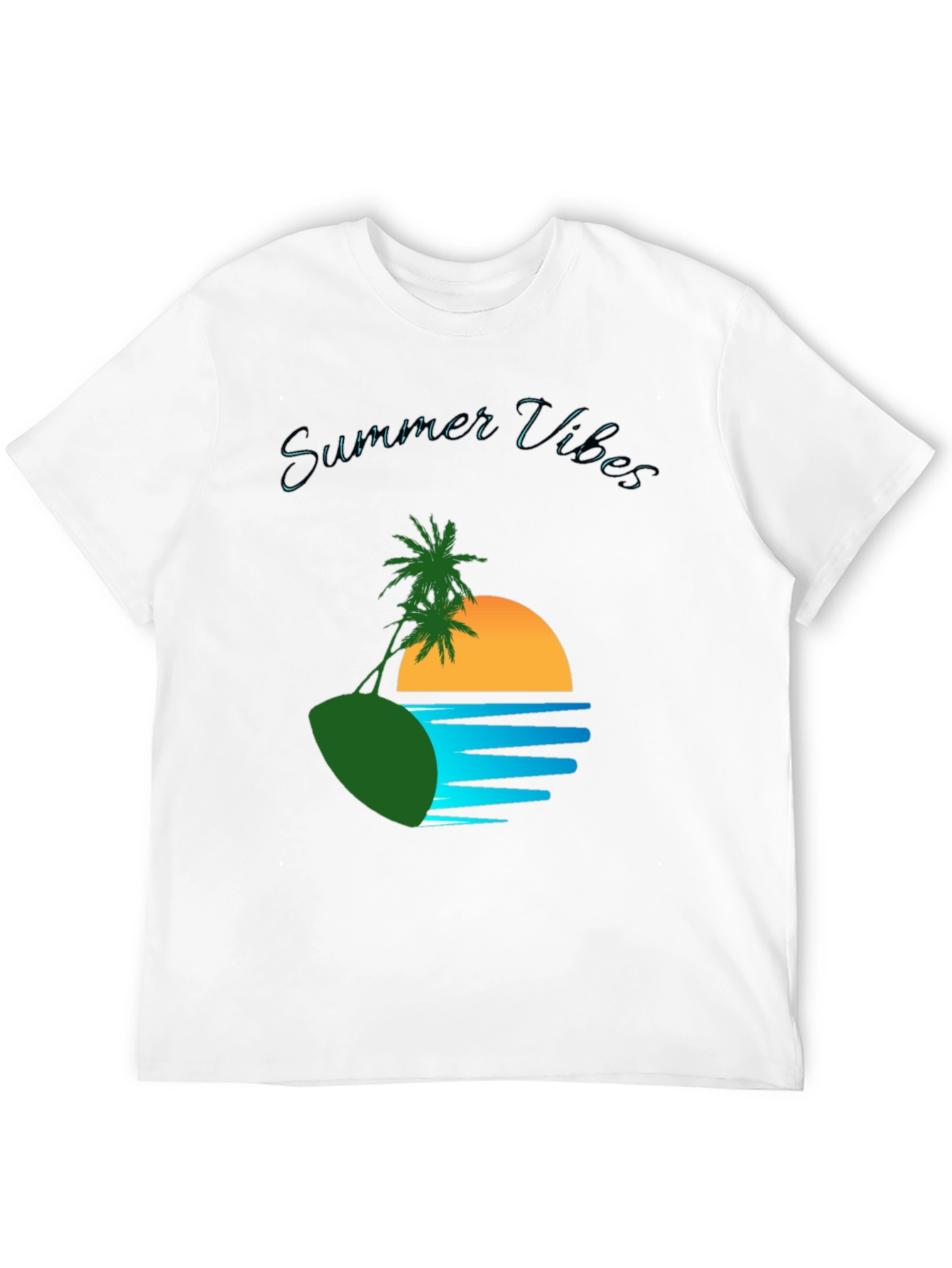 Black Summer Vibes Graphic T-Shirt view 12