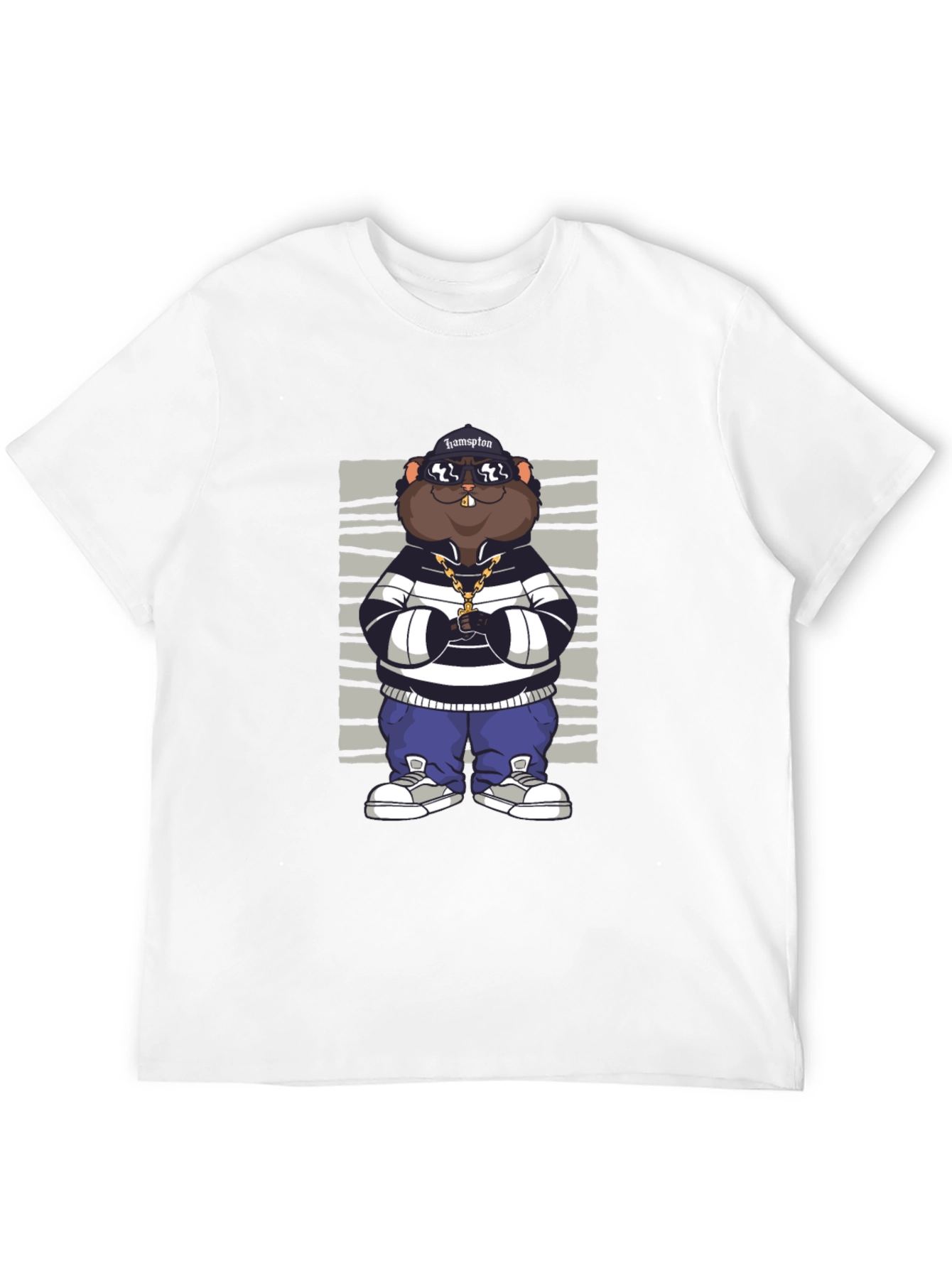 Black Funny Cartoon Animal Graphic Tee view 12