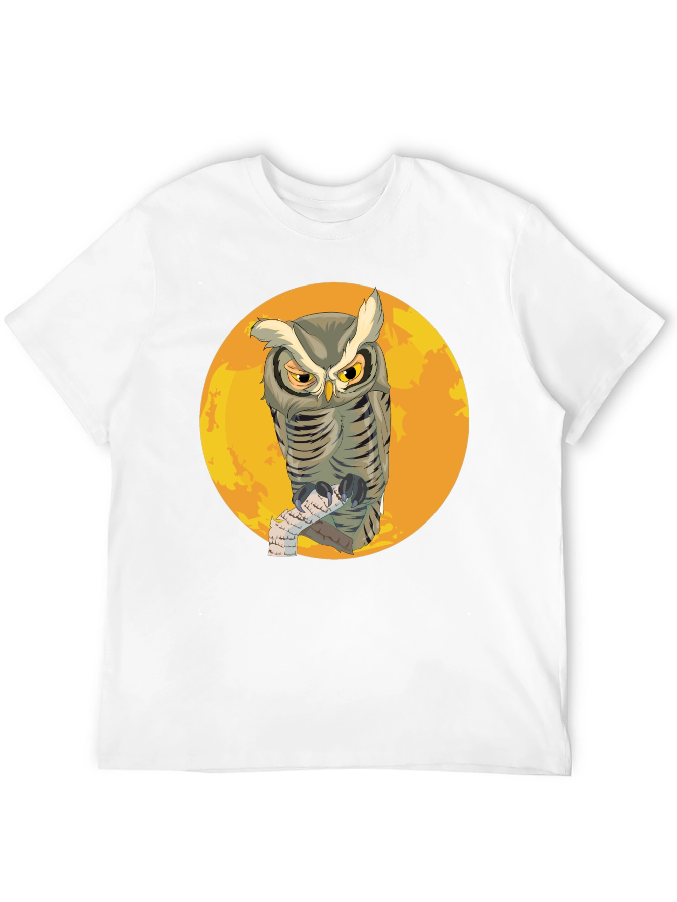 Black Owl & Moon Graphic Print Black T-Shirt view 12