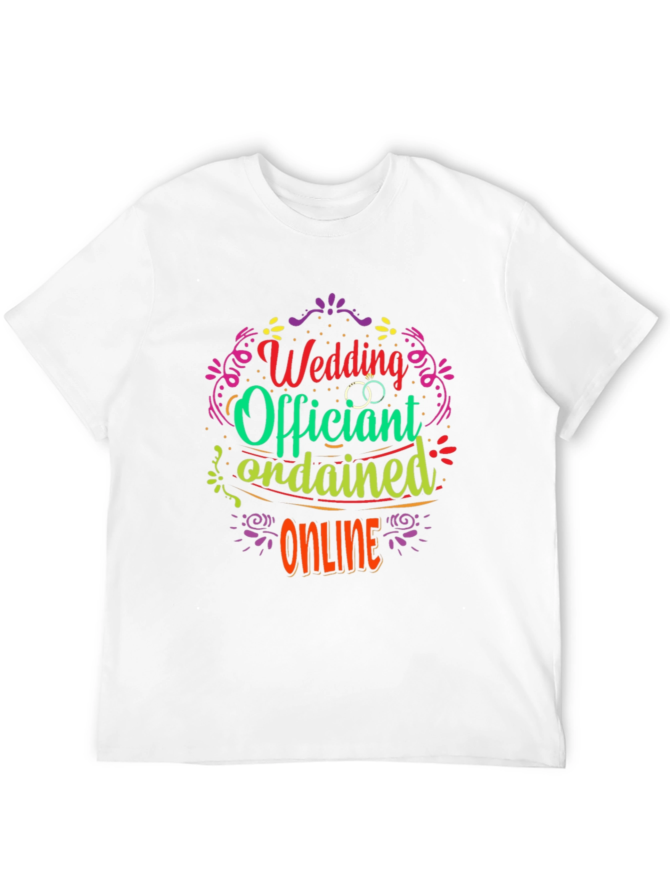Black Wedding Officiant Ordained Online T-Shirt view 12