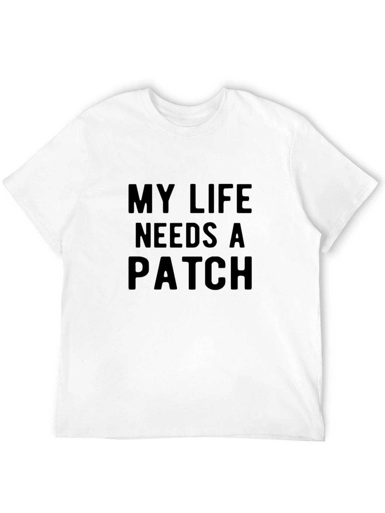 Black My Life Needs A Patch Graphic Tee - Black view 12