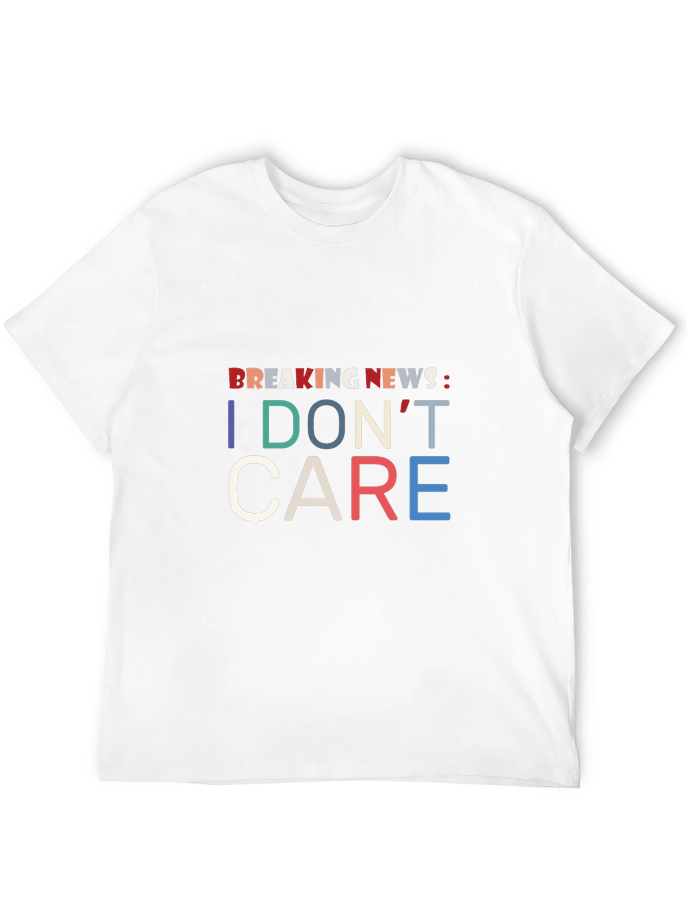Black Breaking News I Don't Care Tee view 12