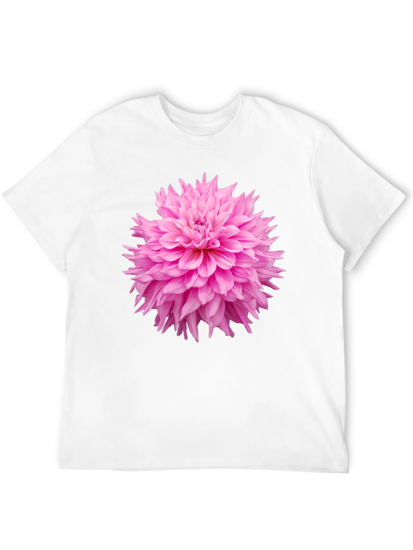 Black Black T-Shirt with Pink Flower Graphic view 12