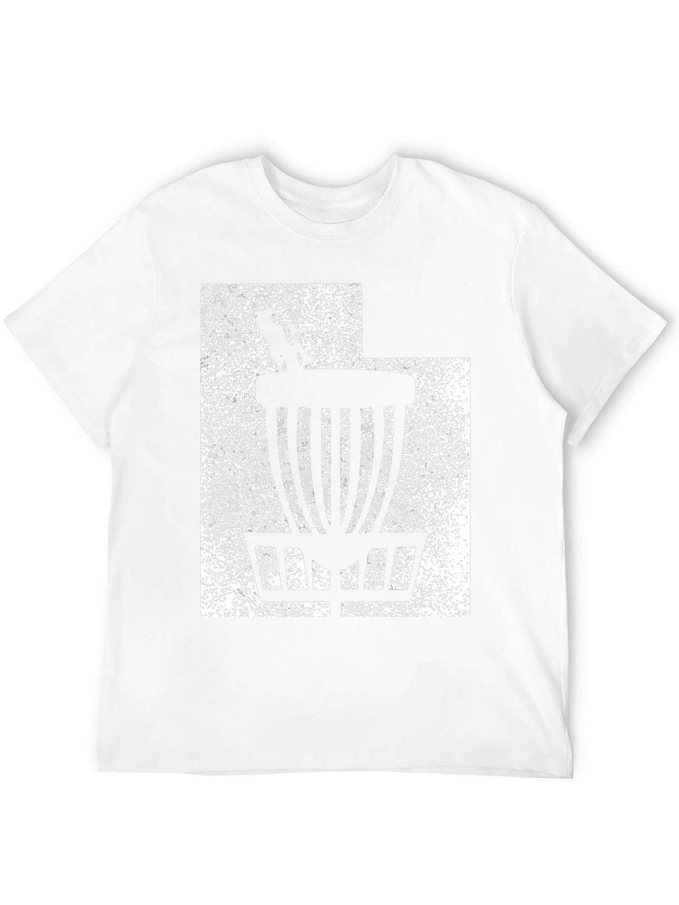 Black Disc Golf Basket Graphic T-Shirt view 12