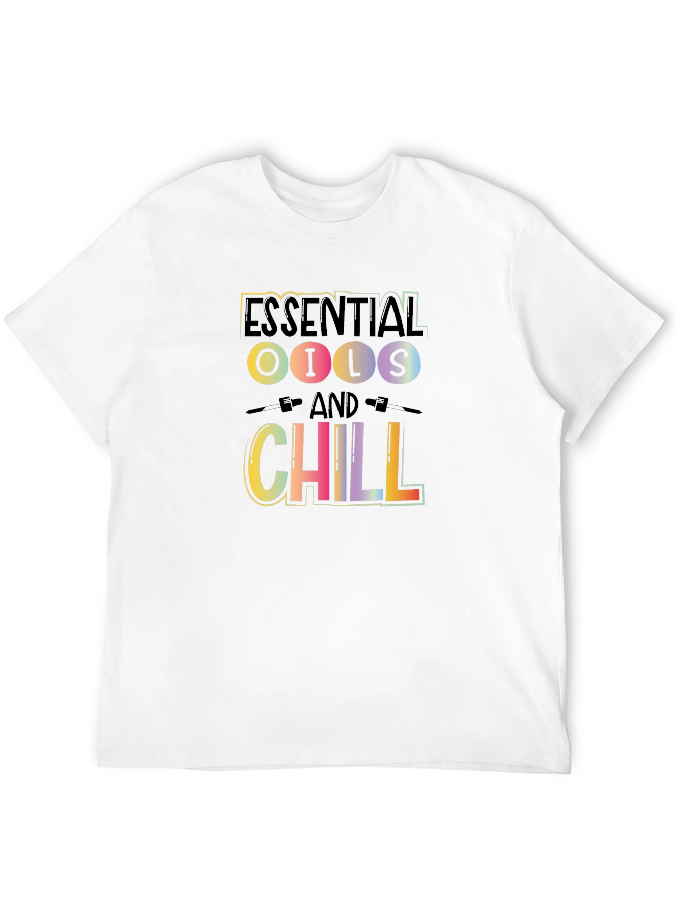 Black Essential Oils & Chill Black Graphic Tee view 12