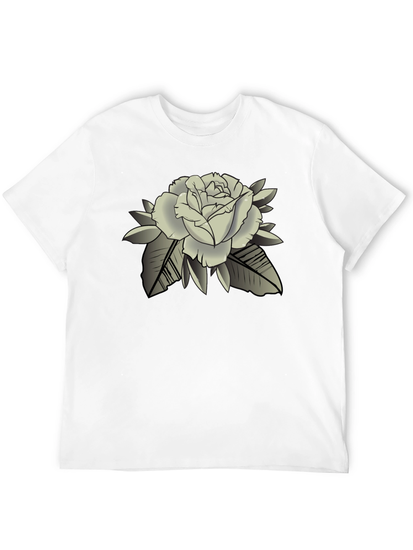 Black Rose Graphic Black T-Shirt - Classic Style view 12