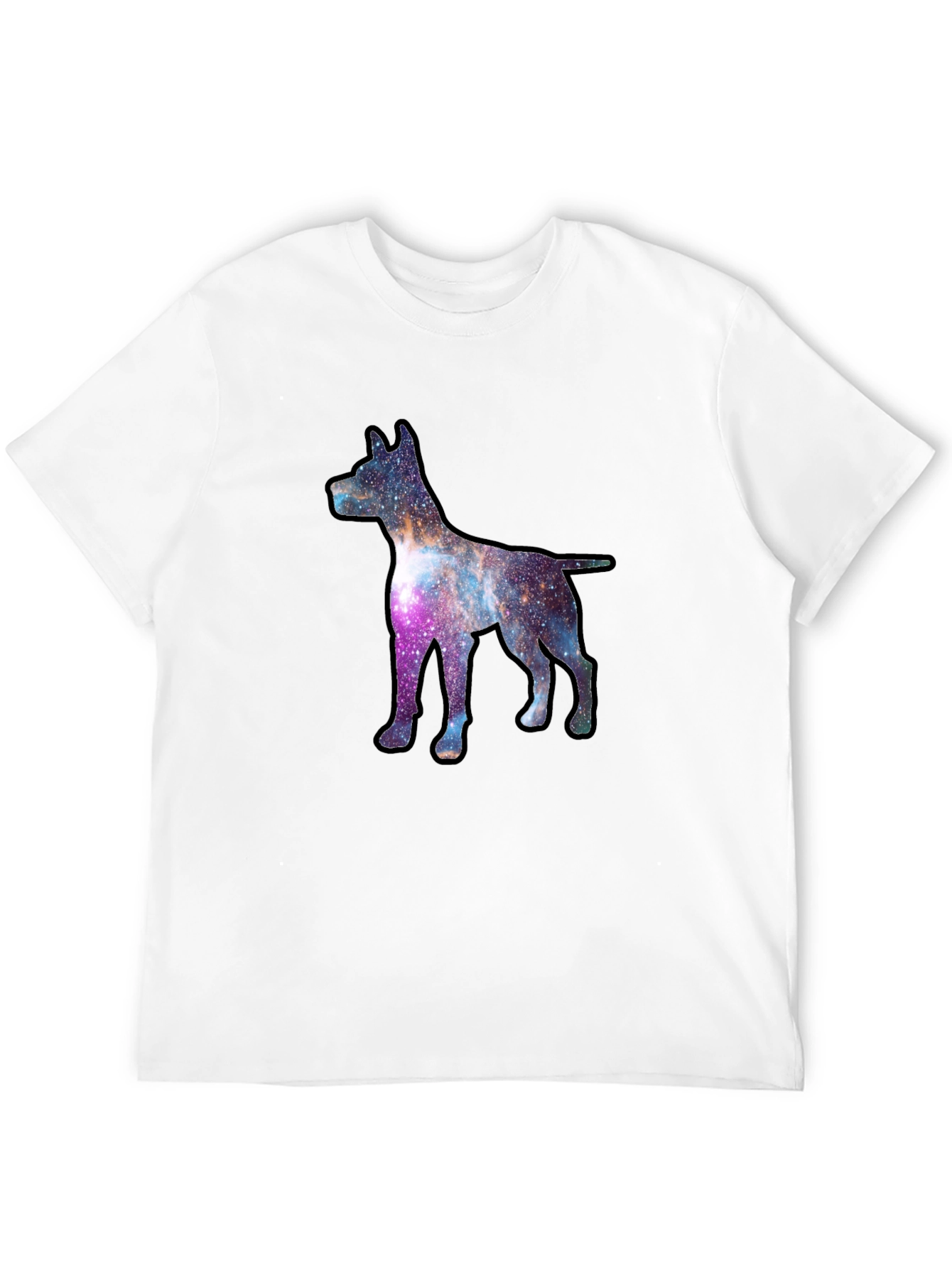Black Galaxy Dog Graphic Tee - Black view 12