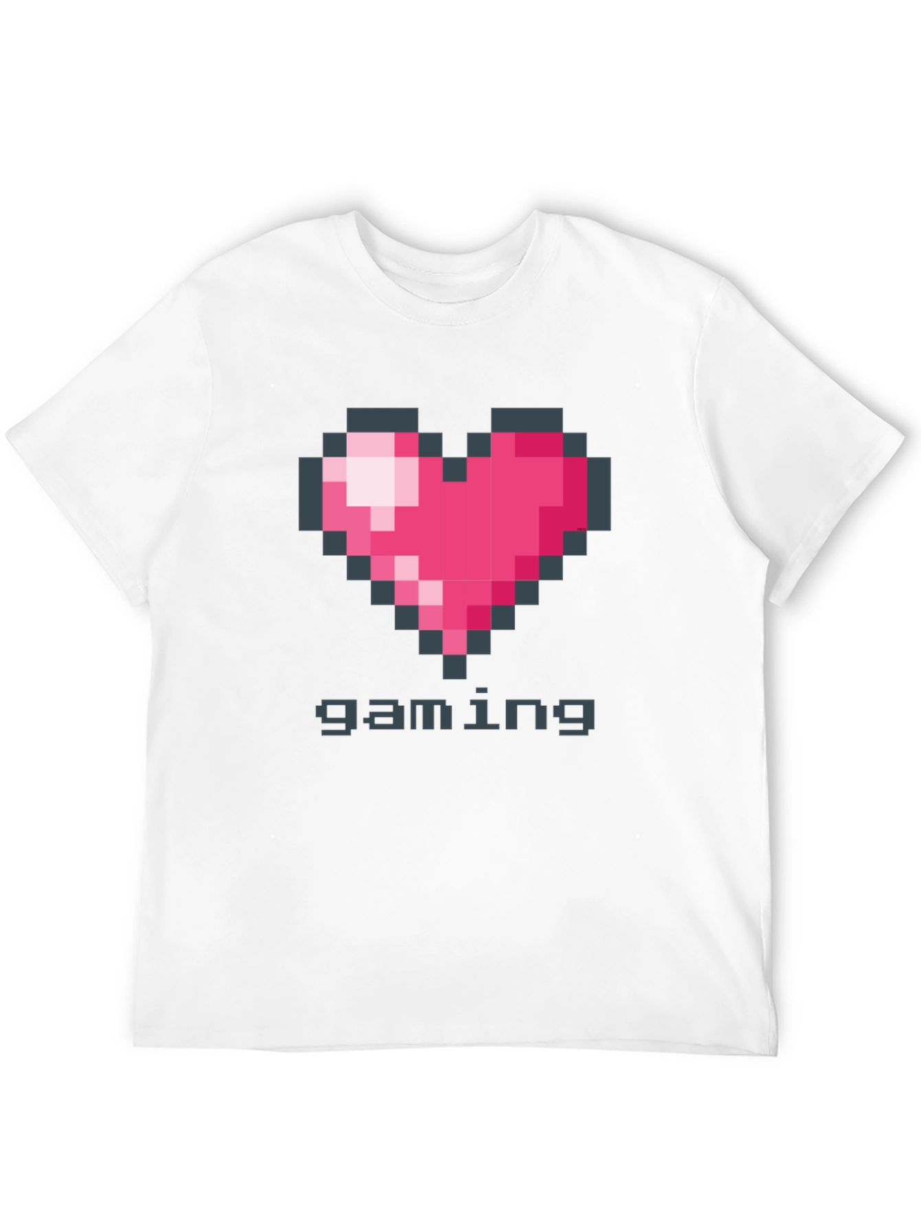 Black Pixel Heart Gaming T-Shirt view 12