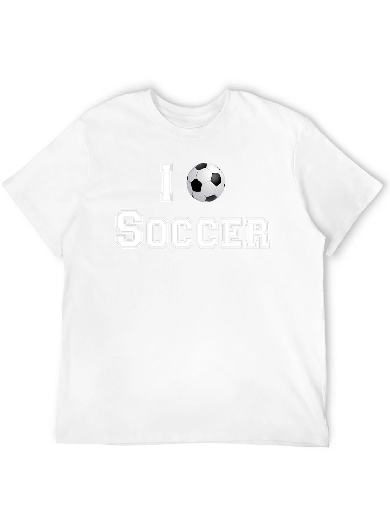 Black I Love Soccer T-Shirt - Stylish Design view 12