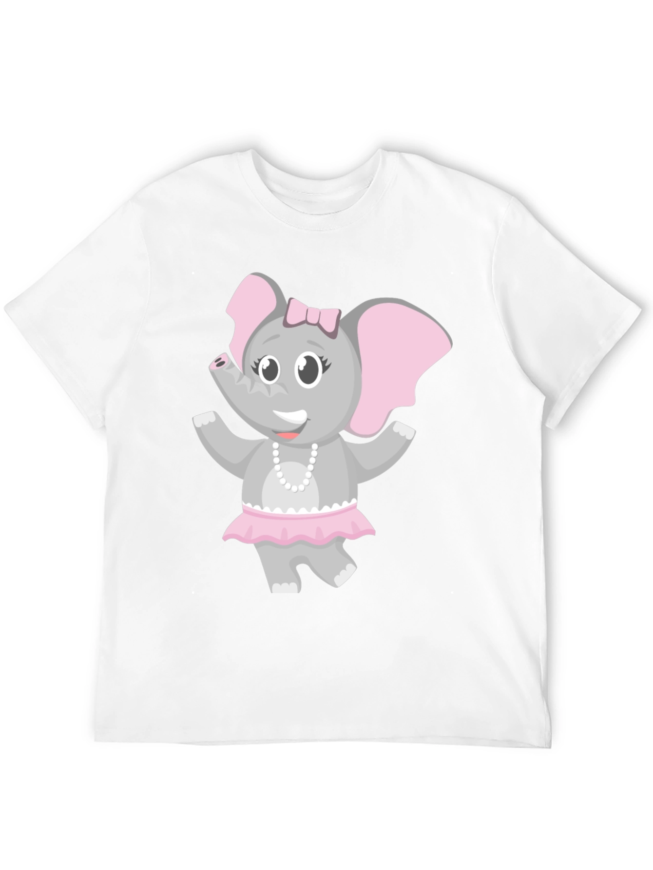 Black Cute Elephant Girl T-Shirt view 12