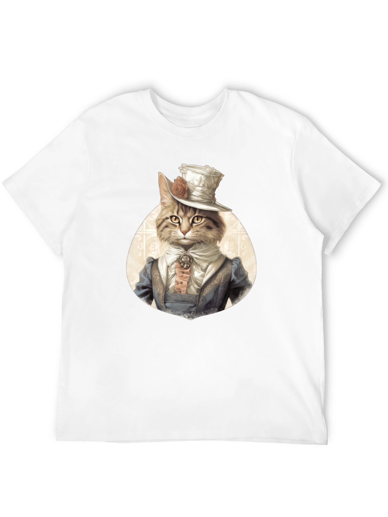 Black Steampunk Cat T-Shirt - Unique Design view 12