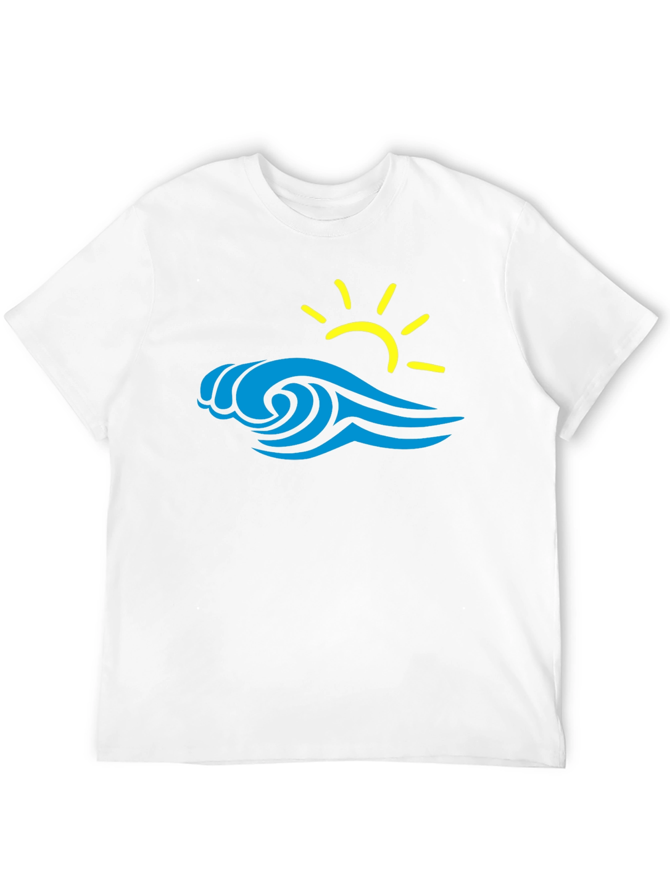 Black Wave & Sun Graphic Tee - Black view 12