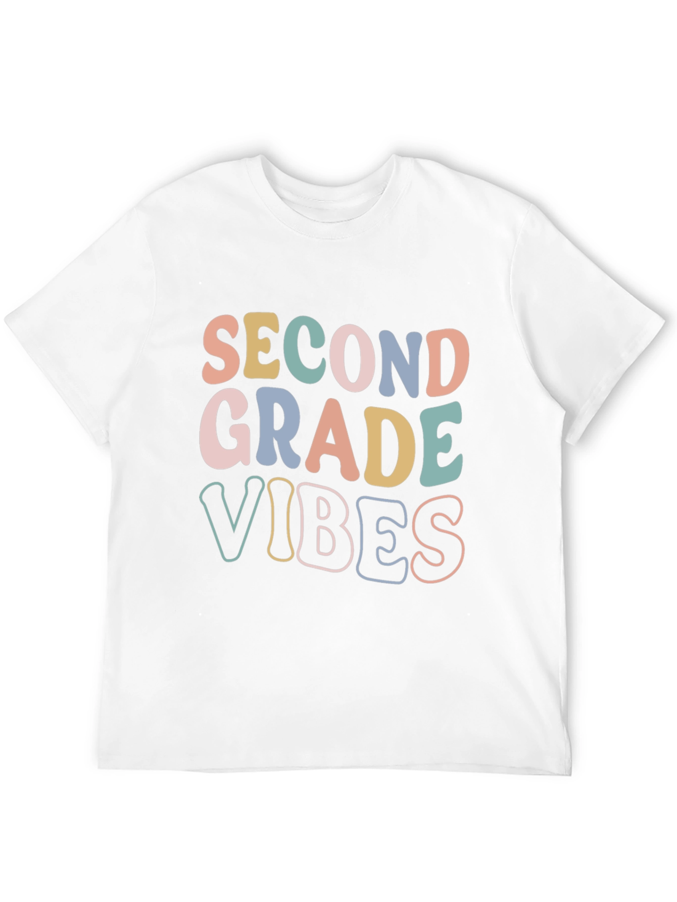 Black Second Grade Vibes Graphic T-Shirt view 12