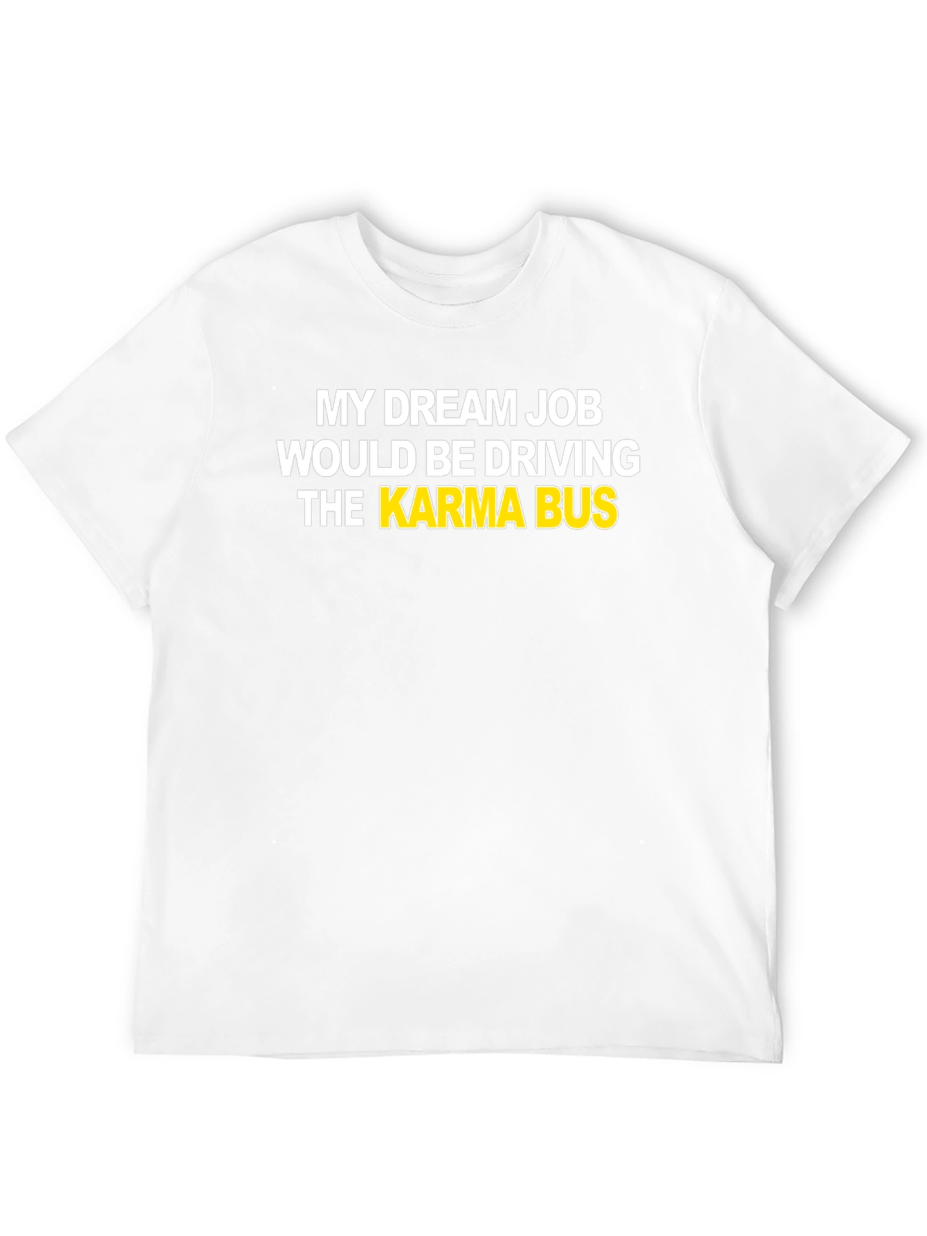Black Karma Bus Graphic T-Shirt - Novelty Statement Tee view 12