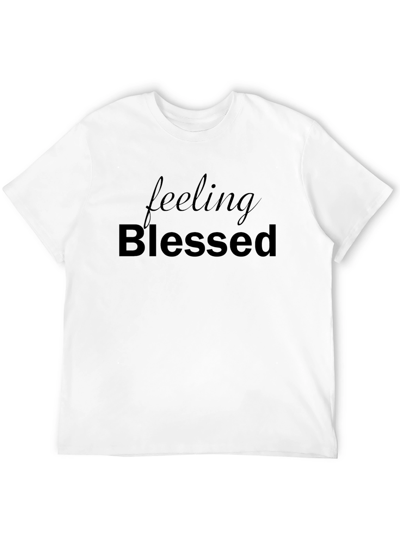 Black Feeling Blessed Black Graphic Tee view 12