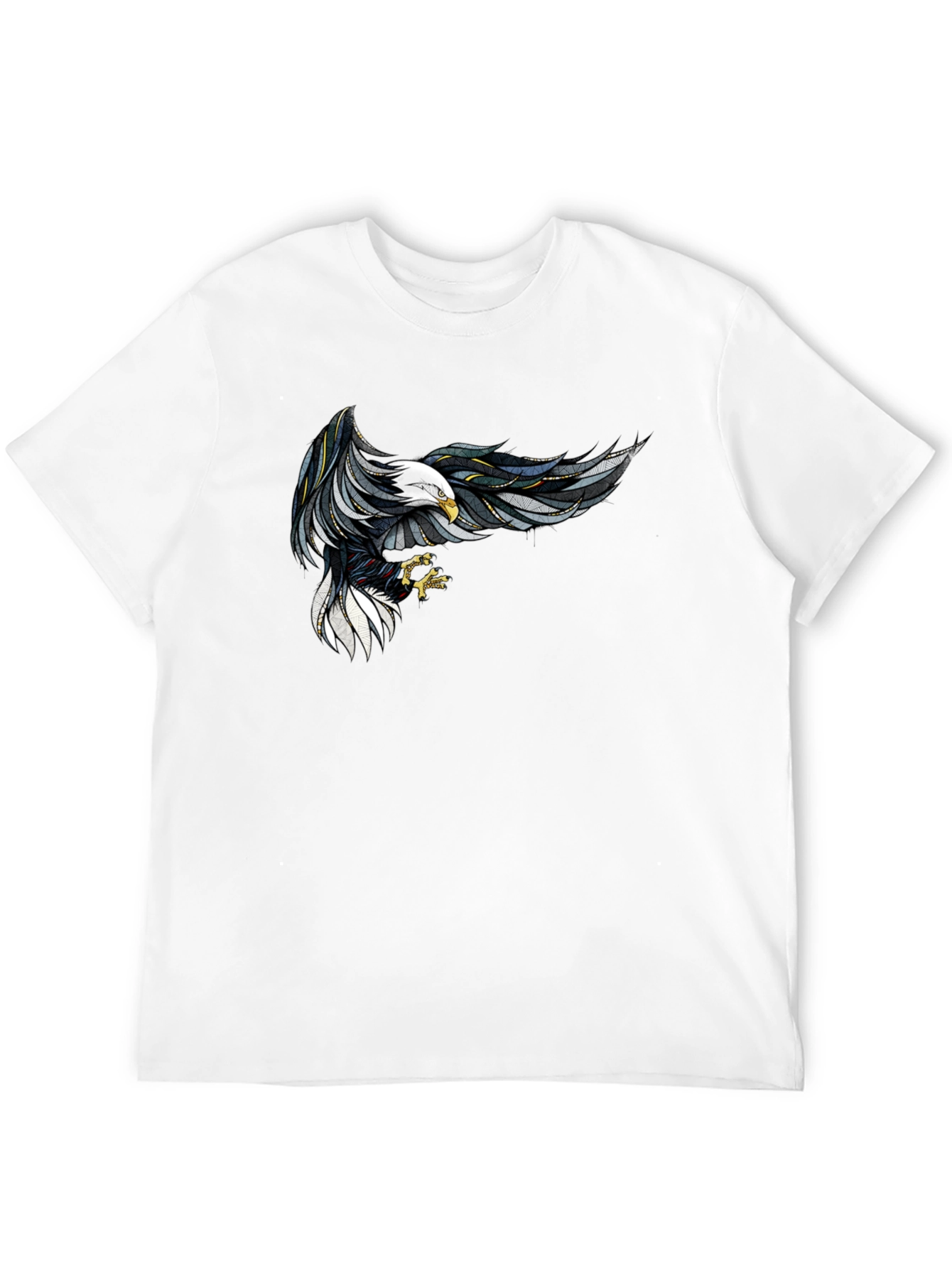 Black Eagle Graphic Print Black T-Shirt view 12
