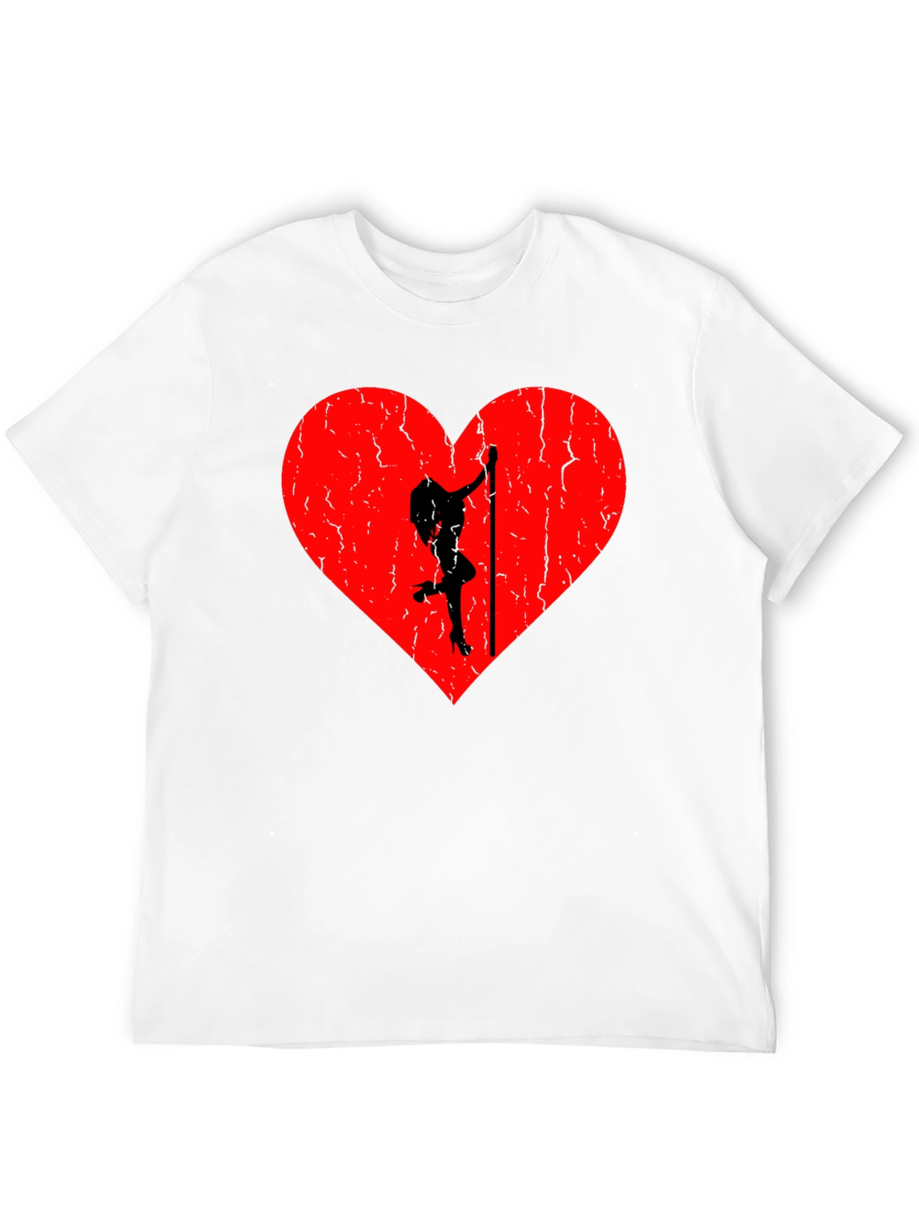 Black Heart Pole Dancer Graphic Tee - Black view 12