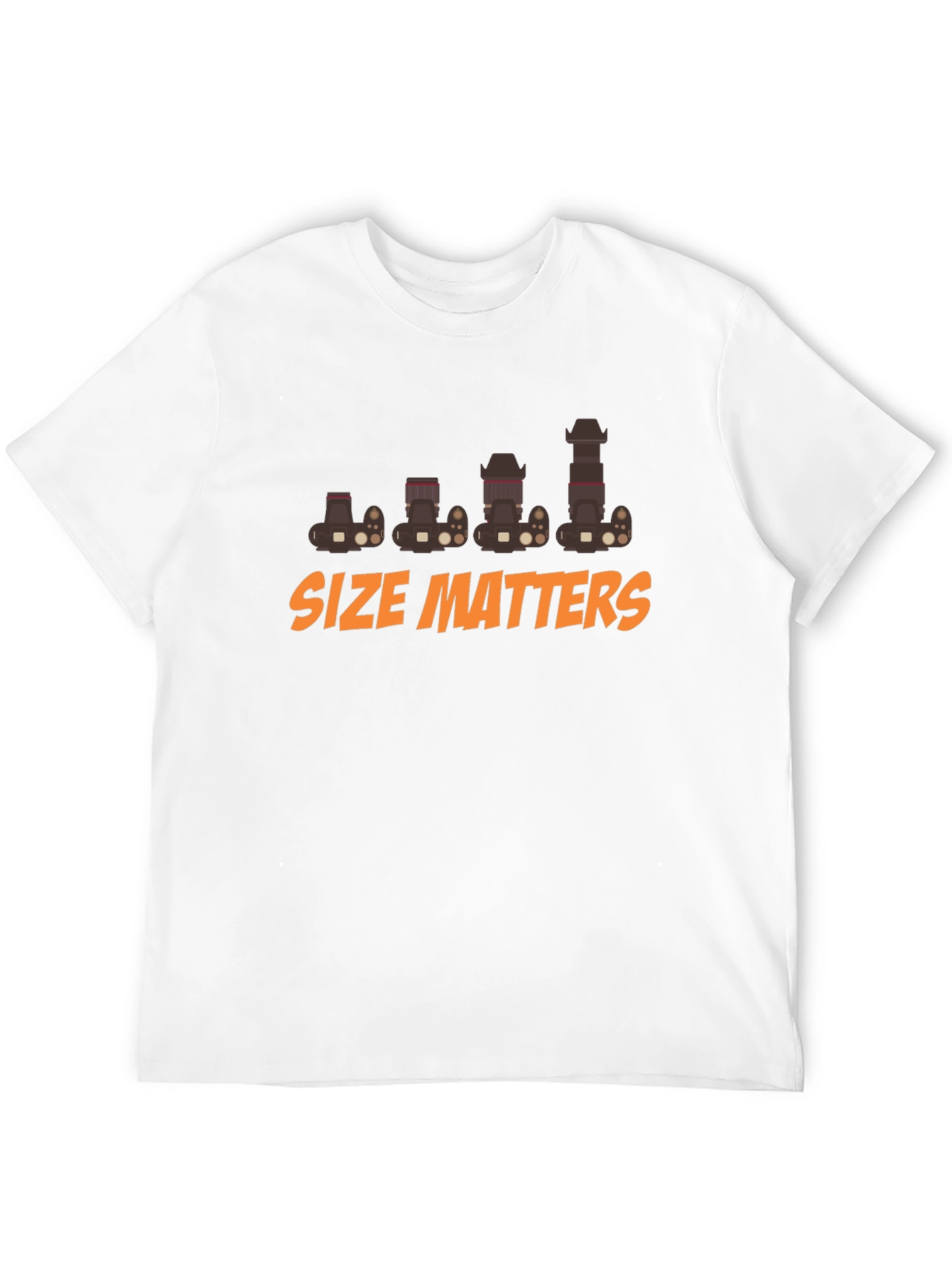 Black Size Matters Camera T-Shirt - Photography Humor view 12