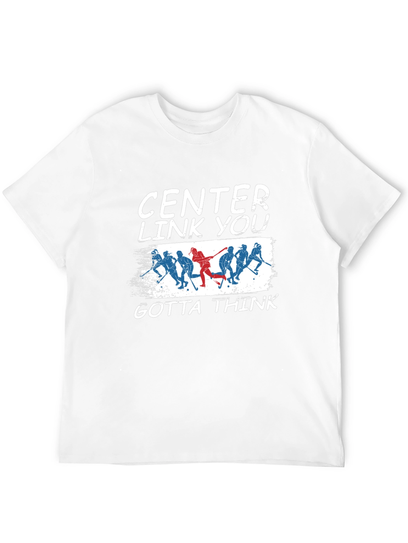 Black Center Link You Gotta Think Hockey Graphic Tee view 12