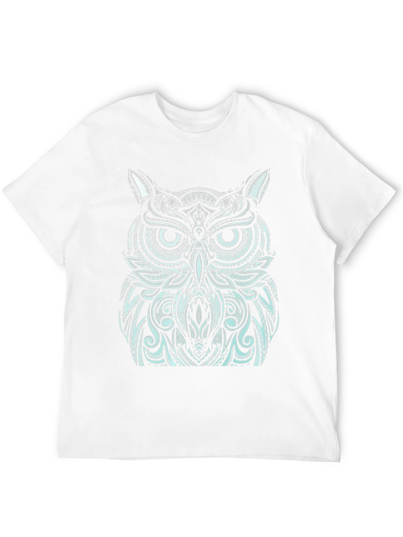 Black Owl Graphic Print Black T-Shirt view 12