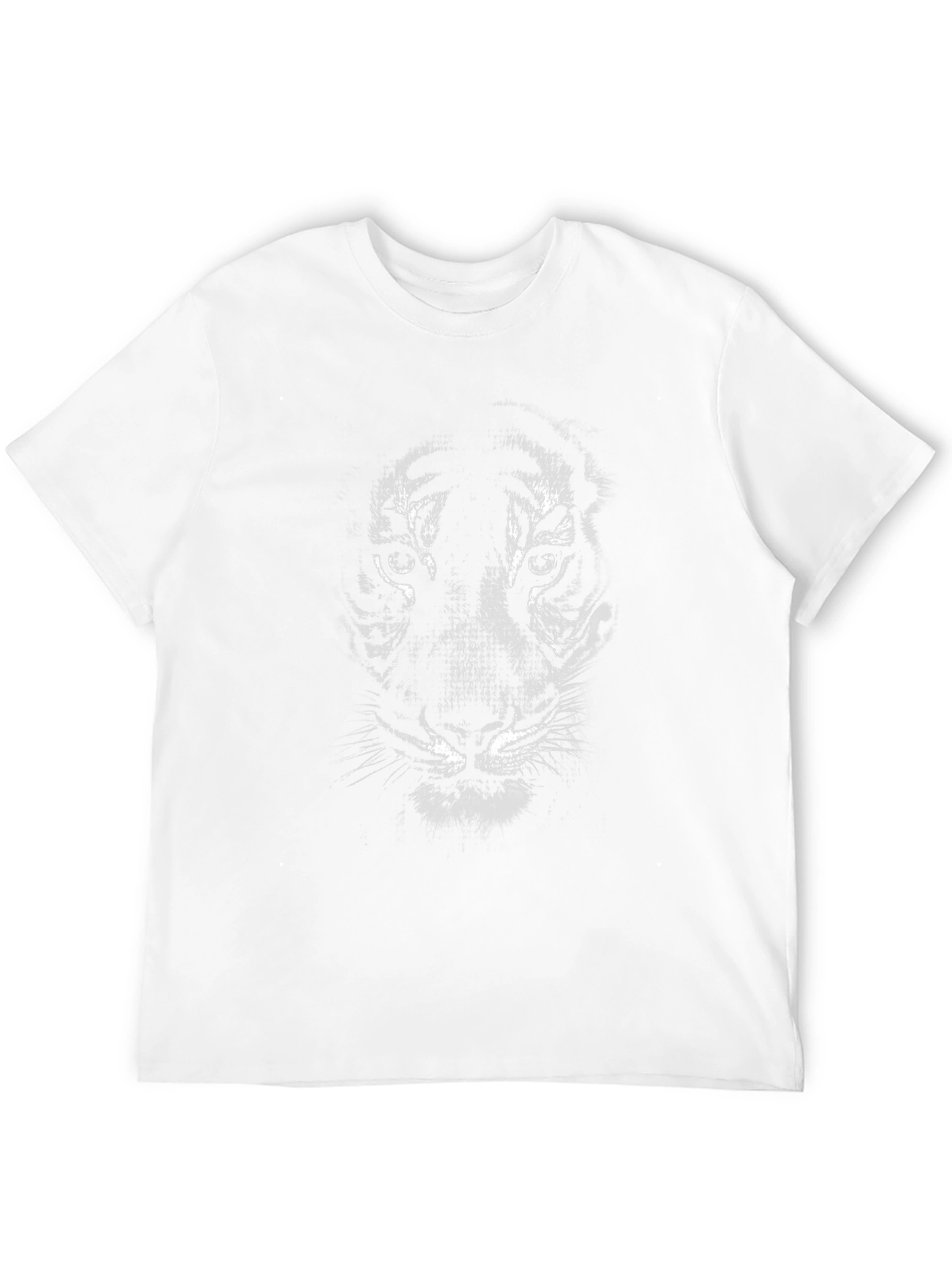Black Tiger Face Graphic Black T-Shirt view 12