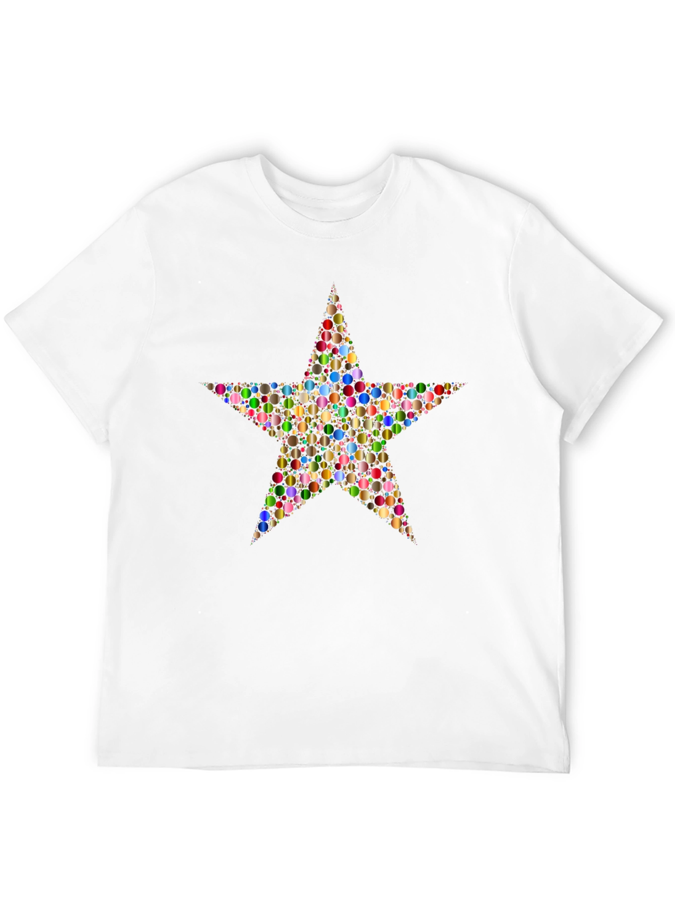 Black Colorful Star Graphic Tee - Black view 12