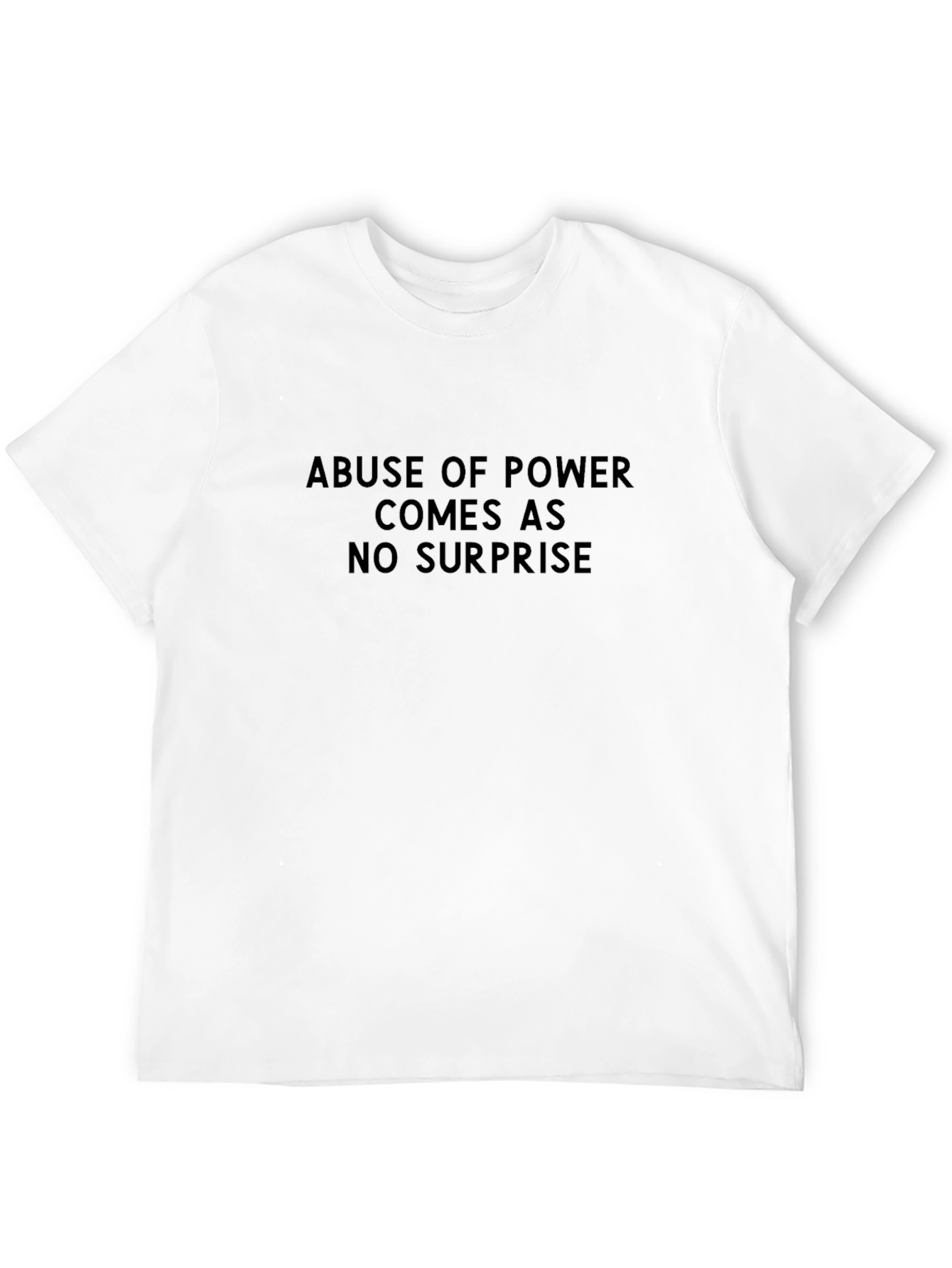 Black Abuse of Power Tee - Statement Black Cotton Shirt view 12