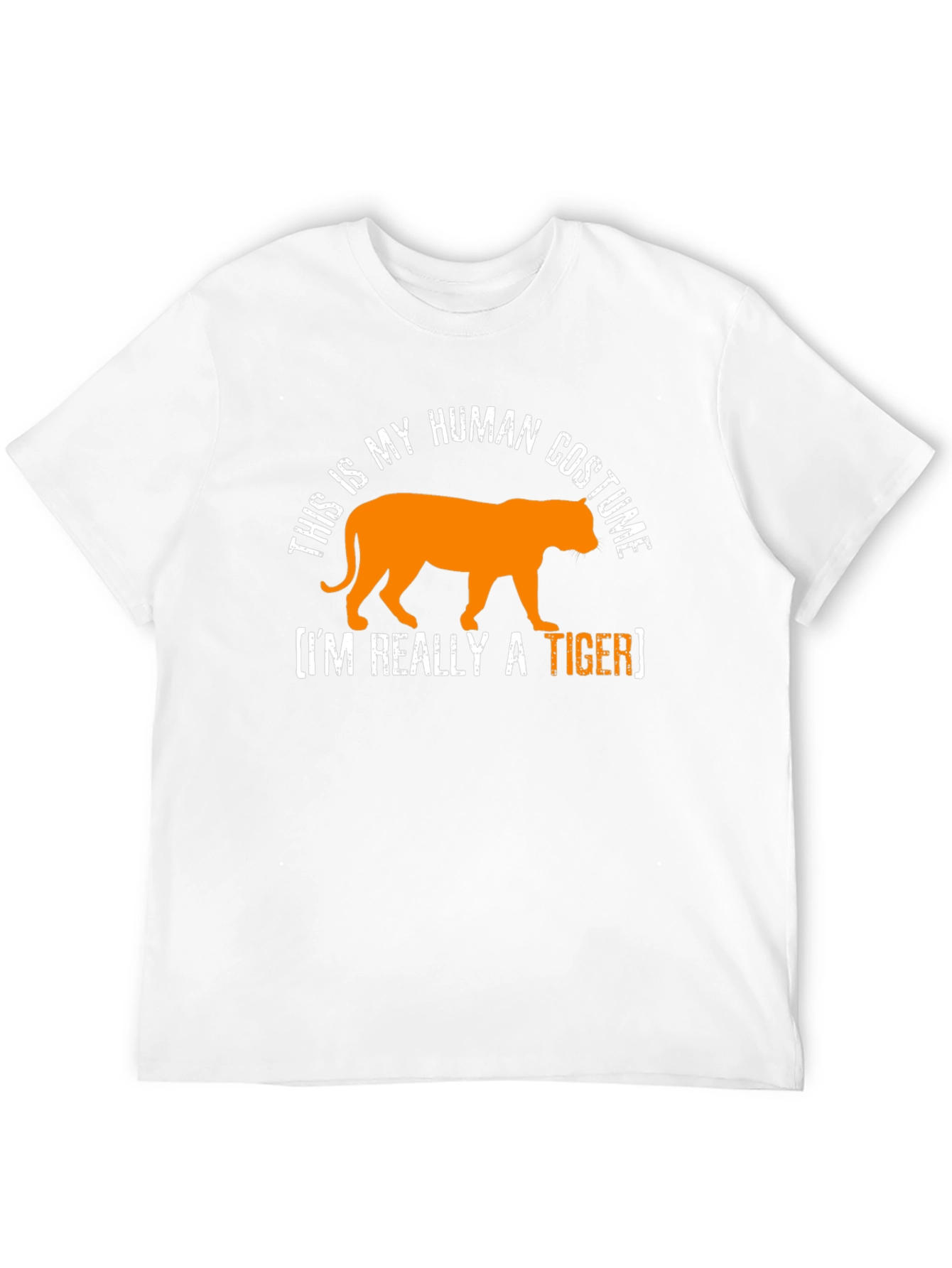 Black Human Costume Funny Tiger Graphic Tee view 12