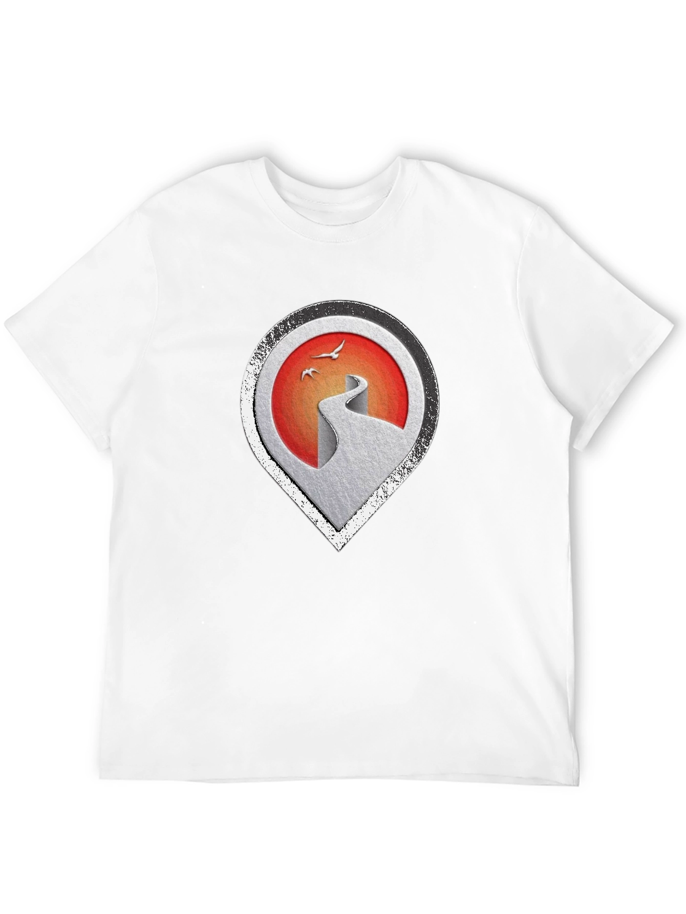 Black Stylish Black Tee with Scenic Route Graphic view 12